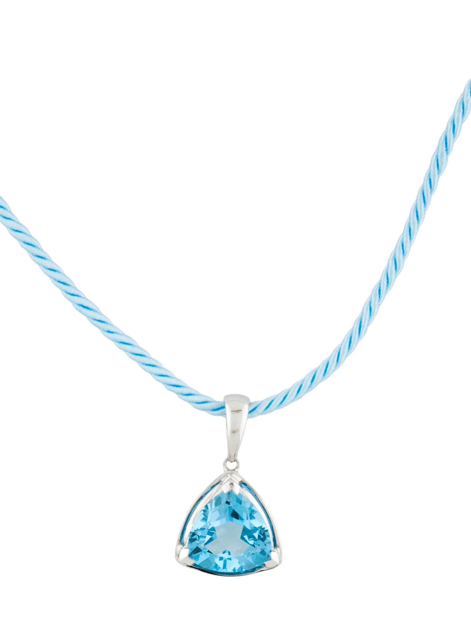 Effy Jewelry 14K 5.38ctw Topaz Pendant w/ Unbranded 18K Cord Necklace