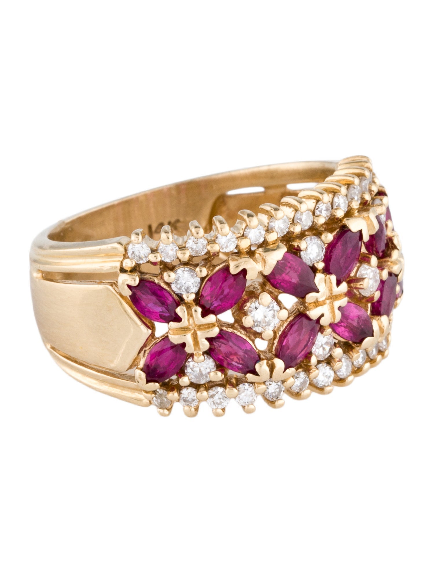 Effy Jewelry 14K Ruby & Diamond Ring