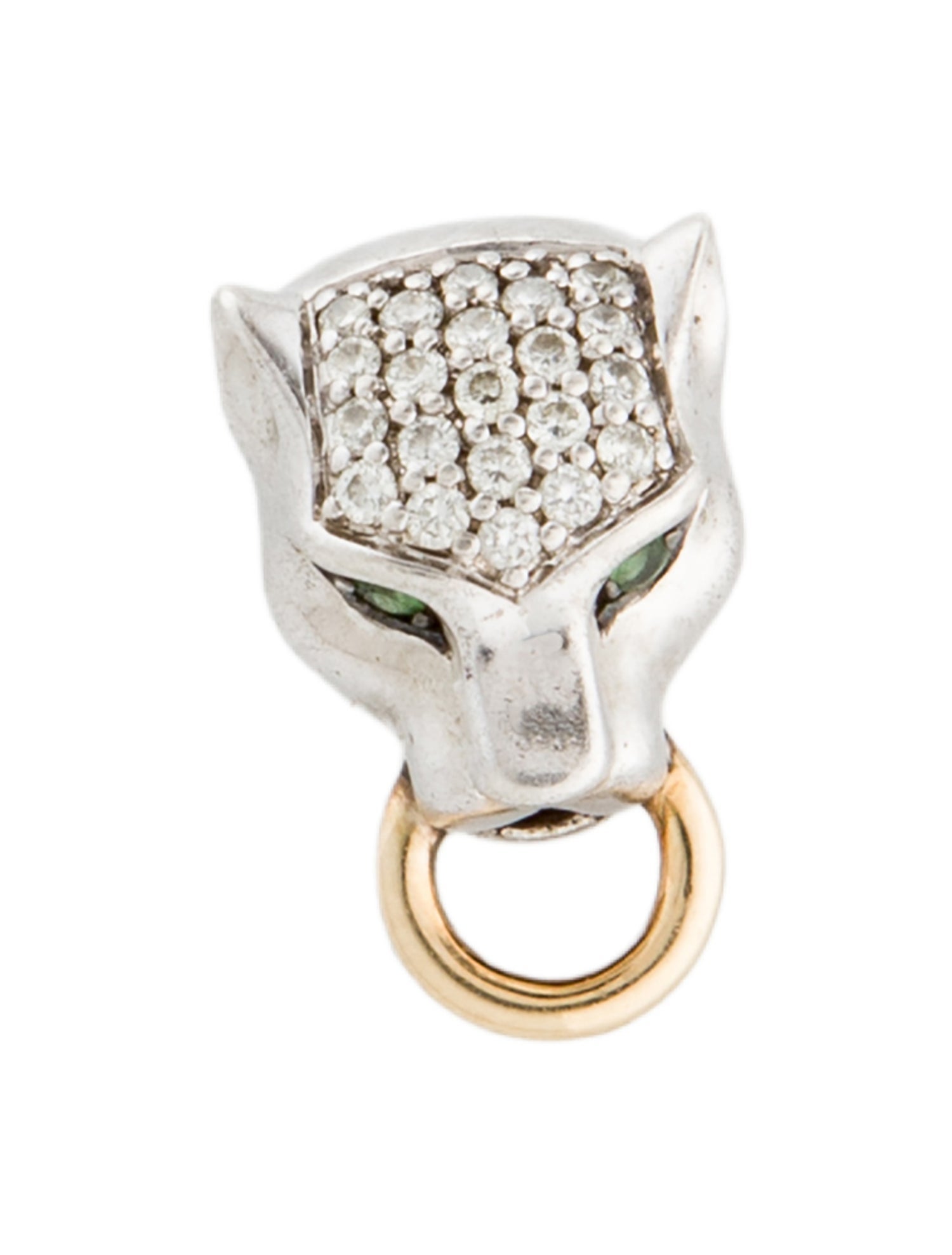 Effy Jewelry Tsavorite Garnet & Diamond Panther Pendant