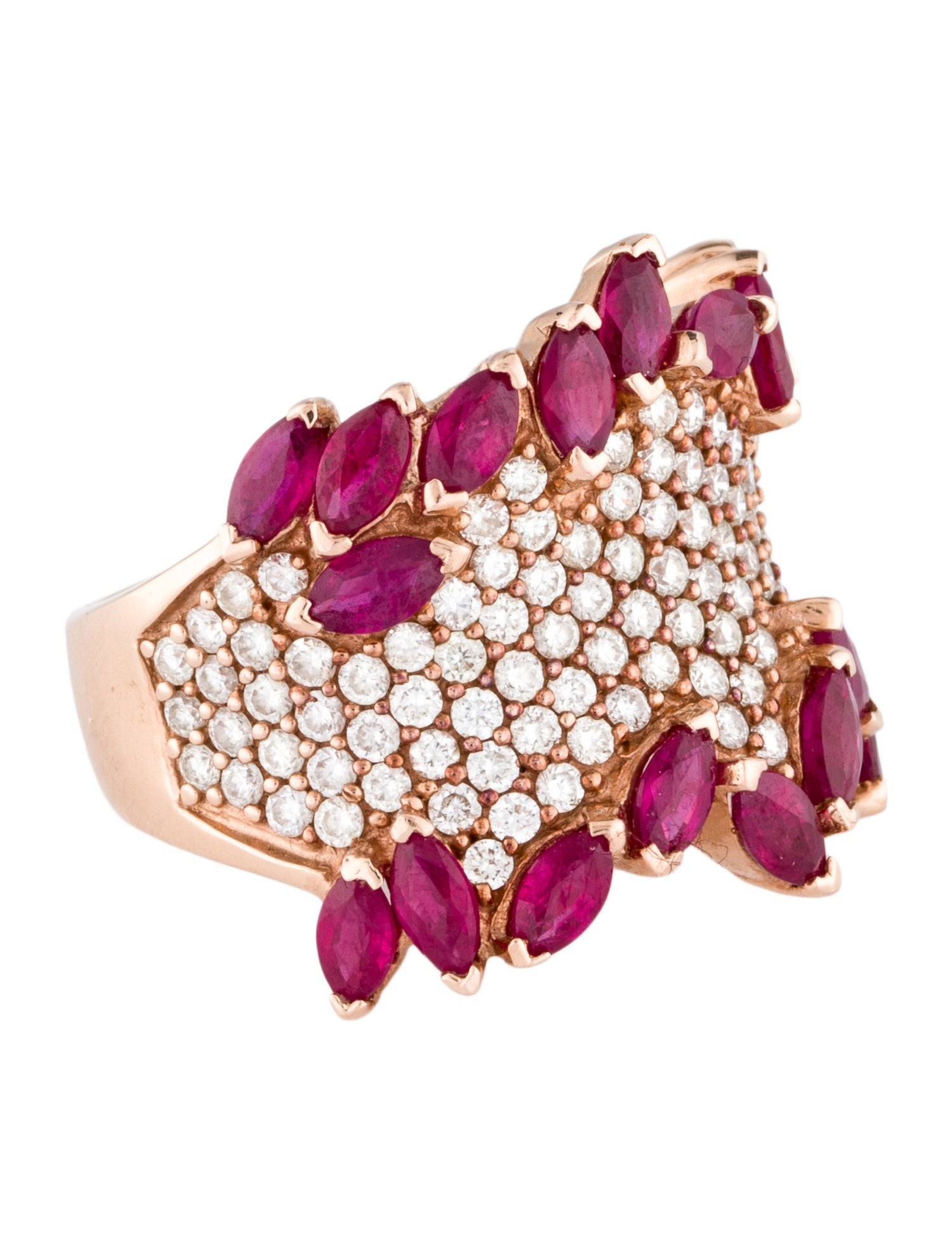 Effy Jewelry 14K 2.64ct Ruby & 1.15ct Diamond Royale Band Ring