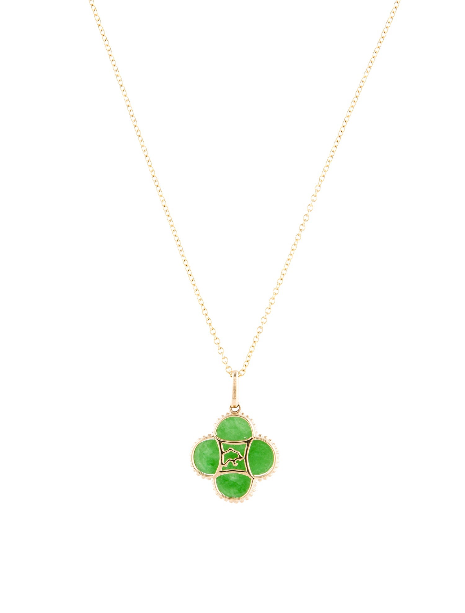 Effy Jewelry 14K Dyed Jadeite & Diamond Pendant Necklace
