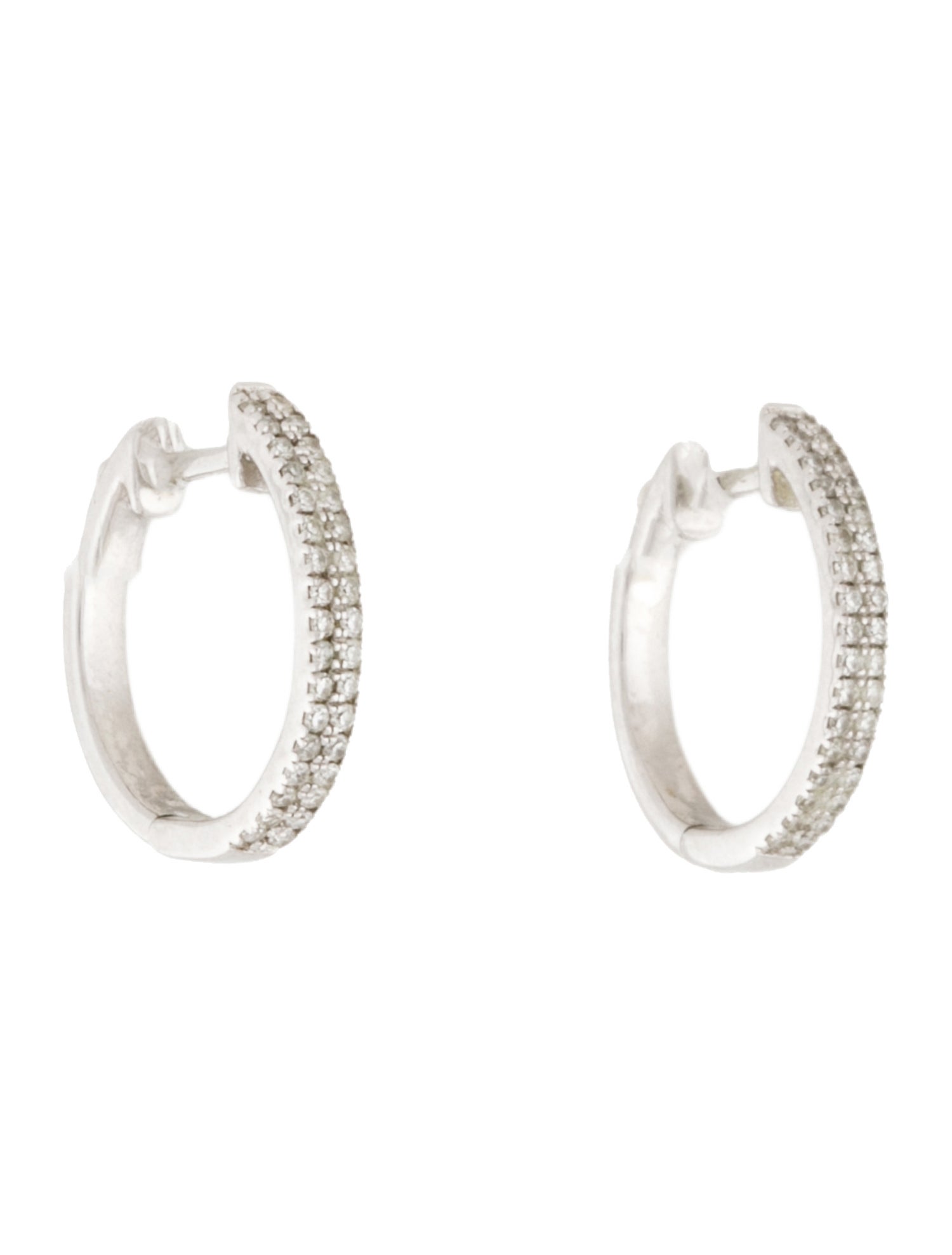 Effy Jewelry Diamond Small Double Row Hoop Earrings