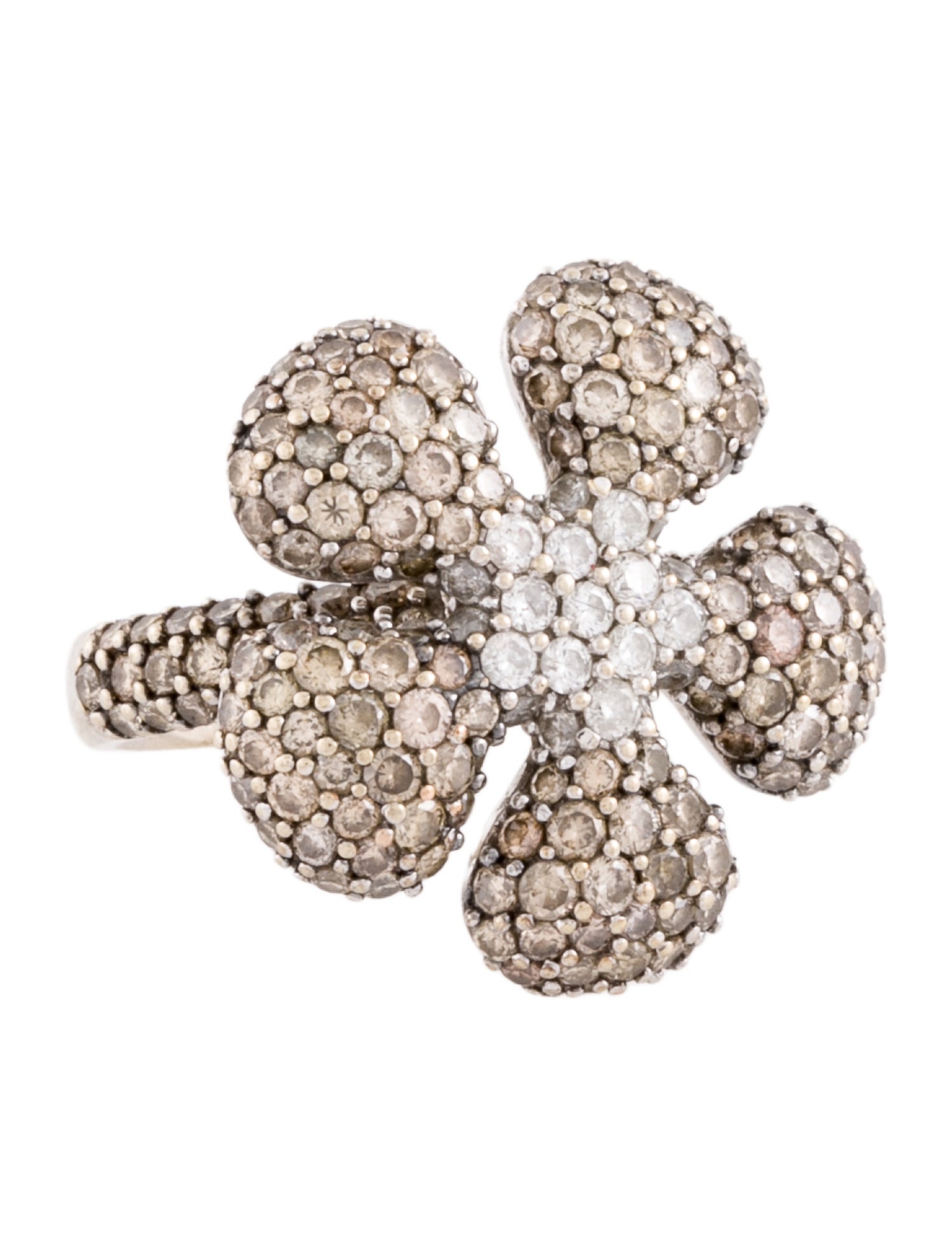 Effy Jewelry 14K 2.60ctw Diamond Flower Ring