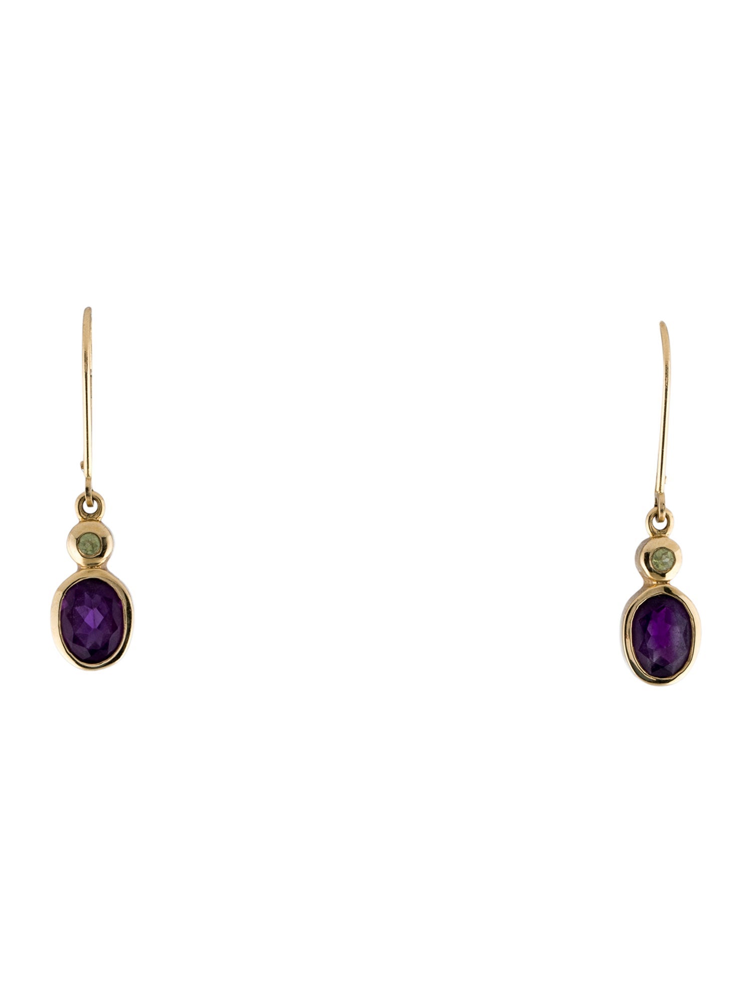 Effy Jewelry 14K 1.80ctw Amethyst & Peridot Drop Earrings