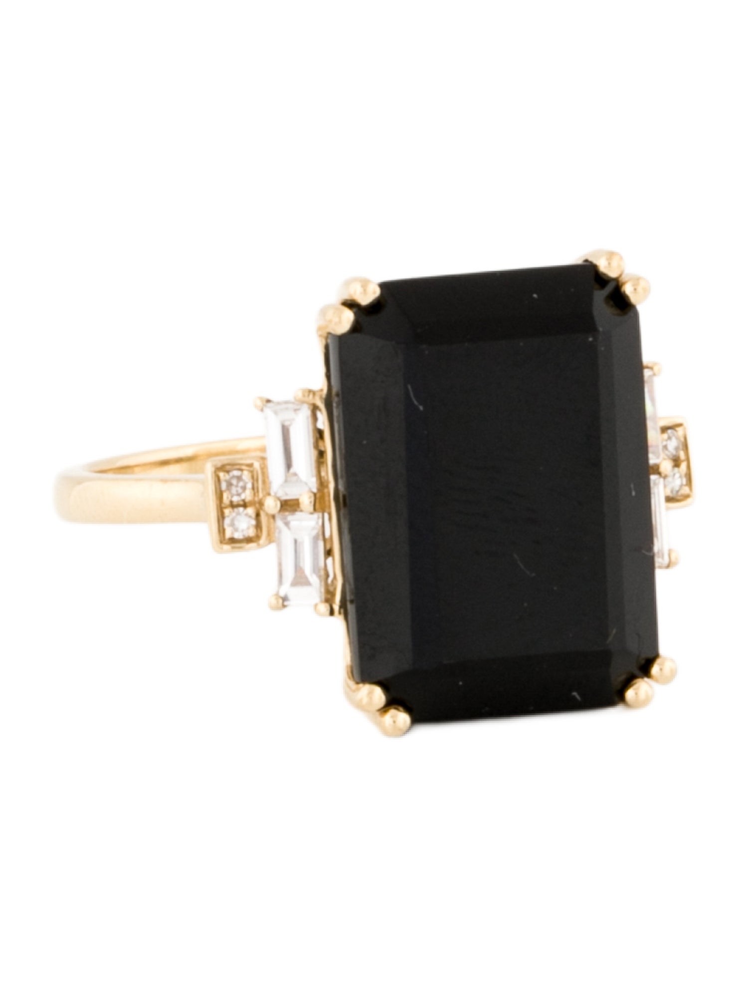 Effy Jewelry 14K Onyx & Diamond Eclipse Ring