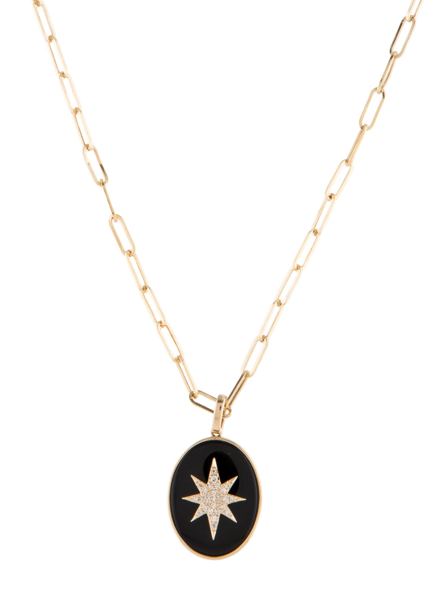 Effy Jewelry 14K Onyx & Diamond Pendant Necklace
