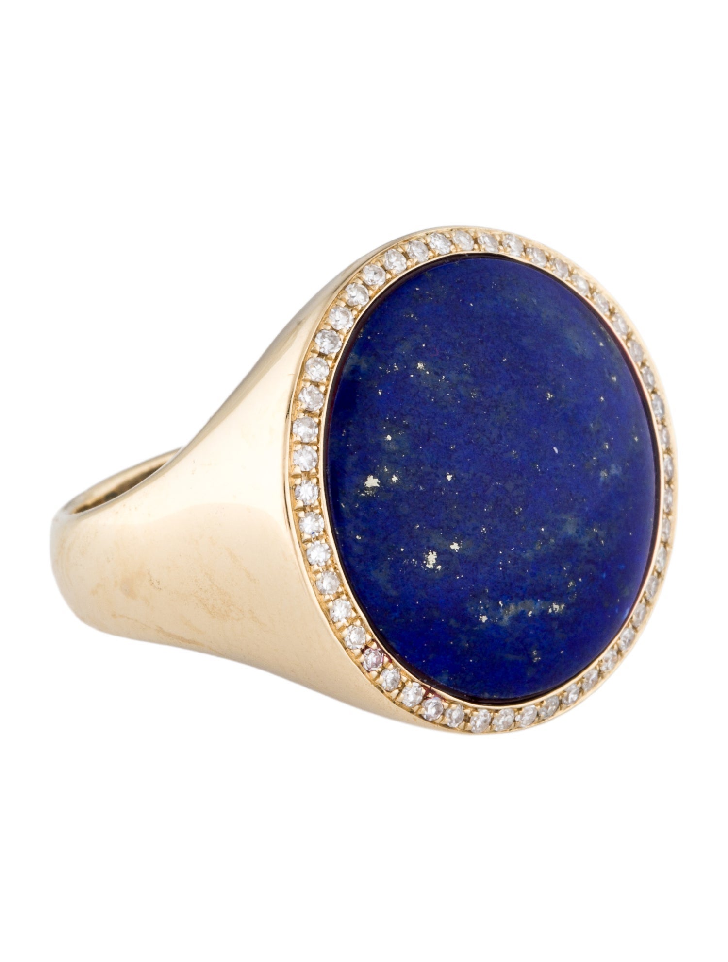Effy Jewelry 14K 8.06ct Lapis Lazuli & Diamond Cocktail Ring