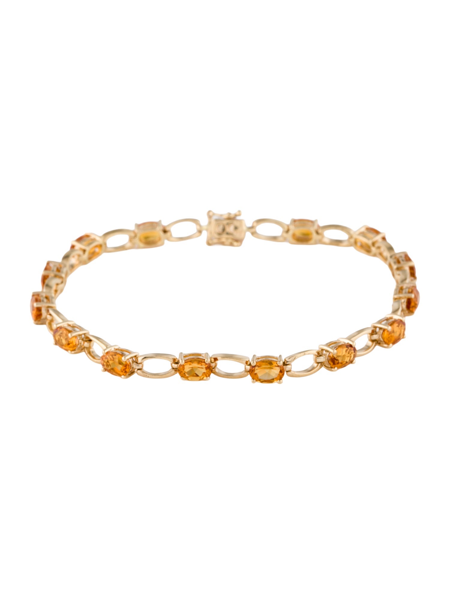 Effy Jewelry 14K 6.65ctw Citrine Link Bracelet