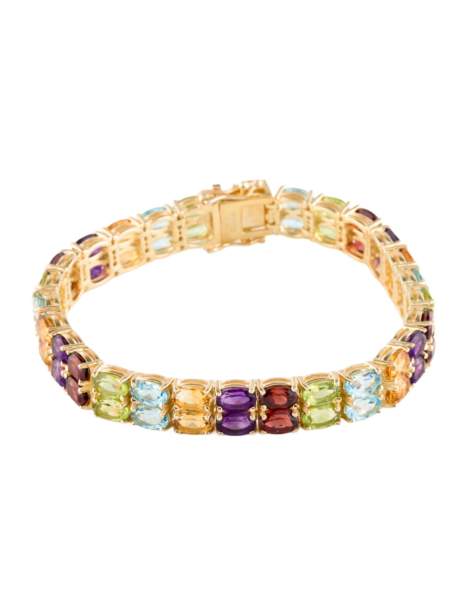 Effy Jewelry Multistone Mosaic Double Row Tennis Bracelet