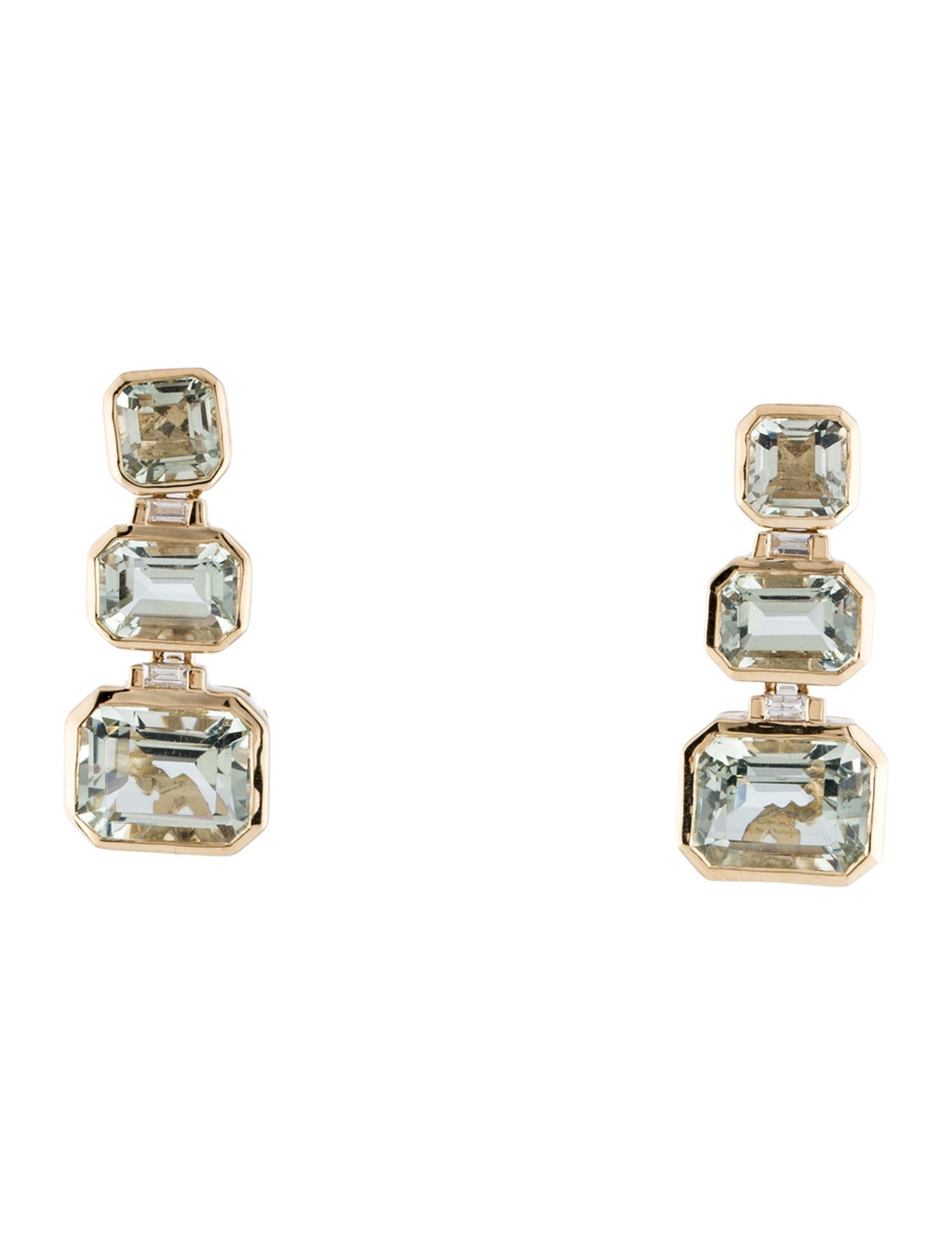 Effy Jewelry 14K Prasiolite & Diamond Drop Earrings