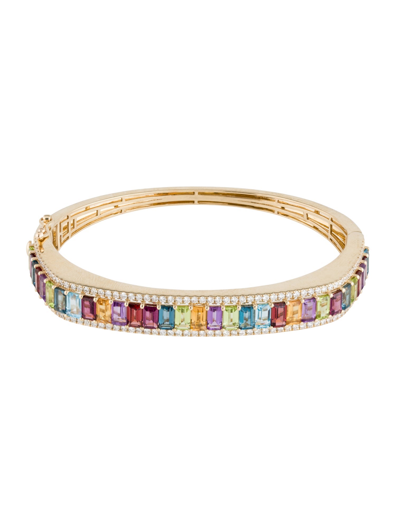 Effy Jewelry 14K Multi Stone & Diamond Bangle Bracelet