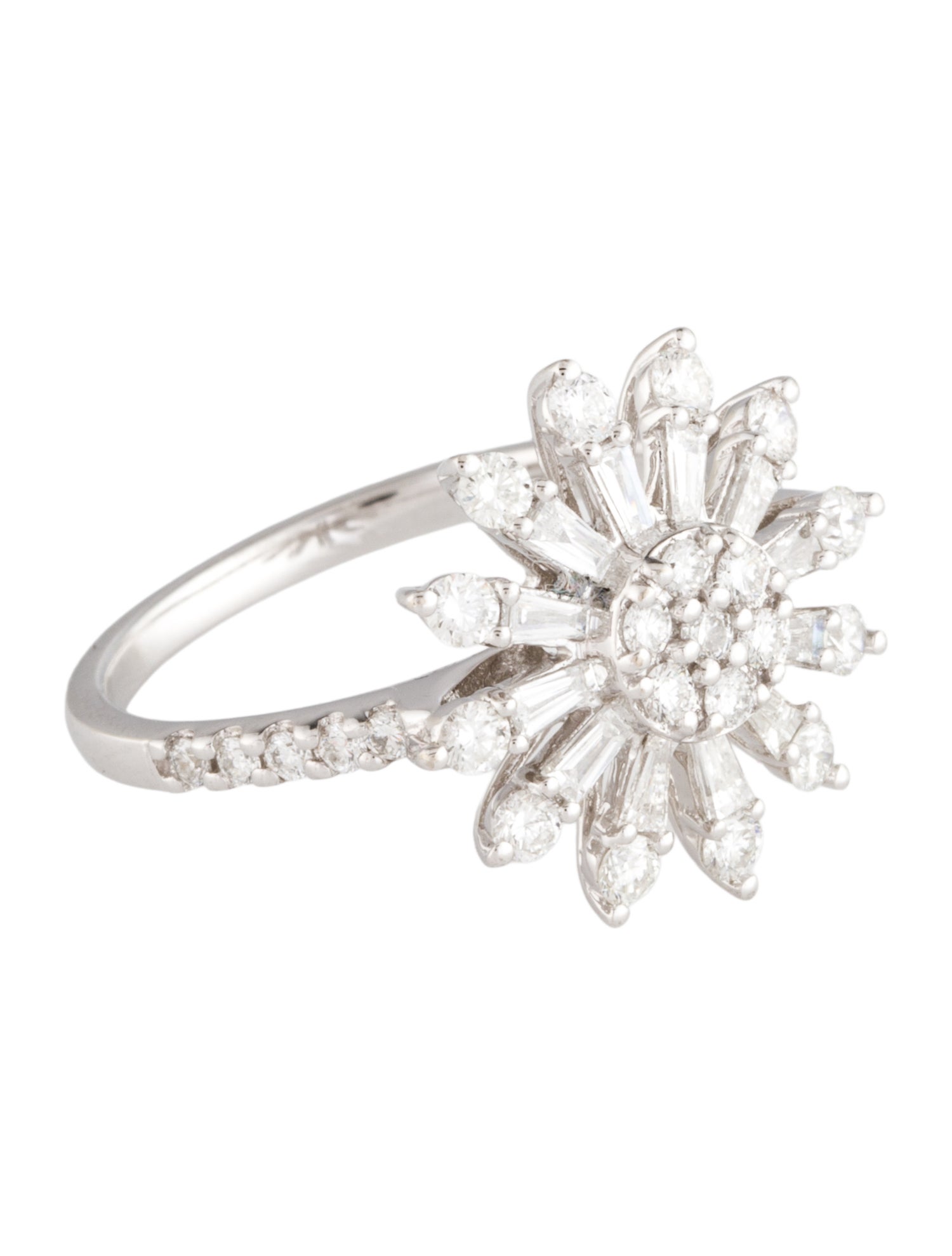 Effy Jewelry 14K 1.36ctw Diamond Flower Ring
