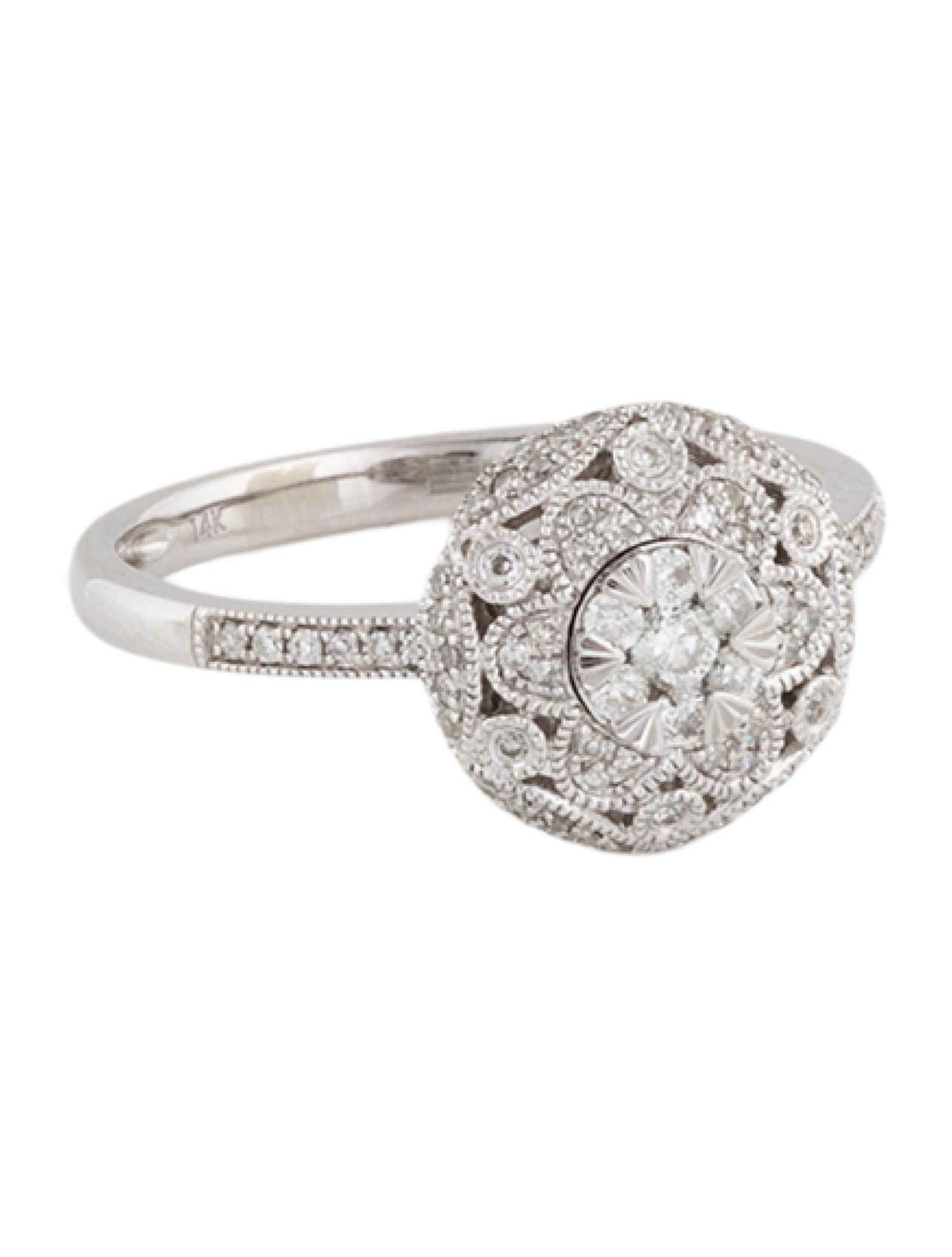 Effy Jewelry 14K Diamond Circle Cocktail Ring