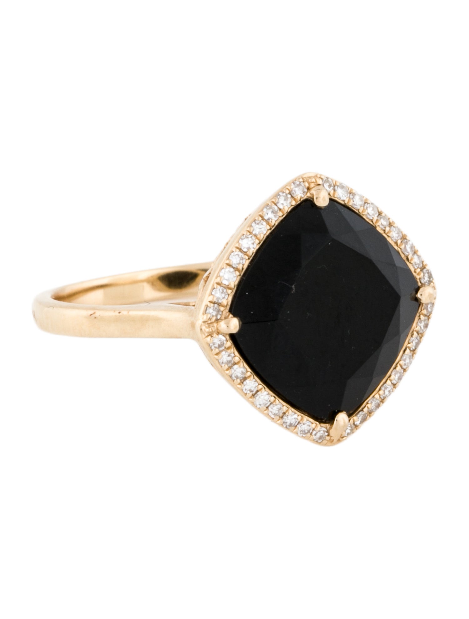 Effy Jewelry 14K Onyx & Diamond Cocktail Ring