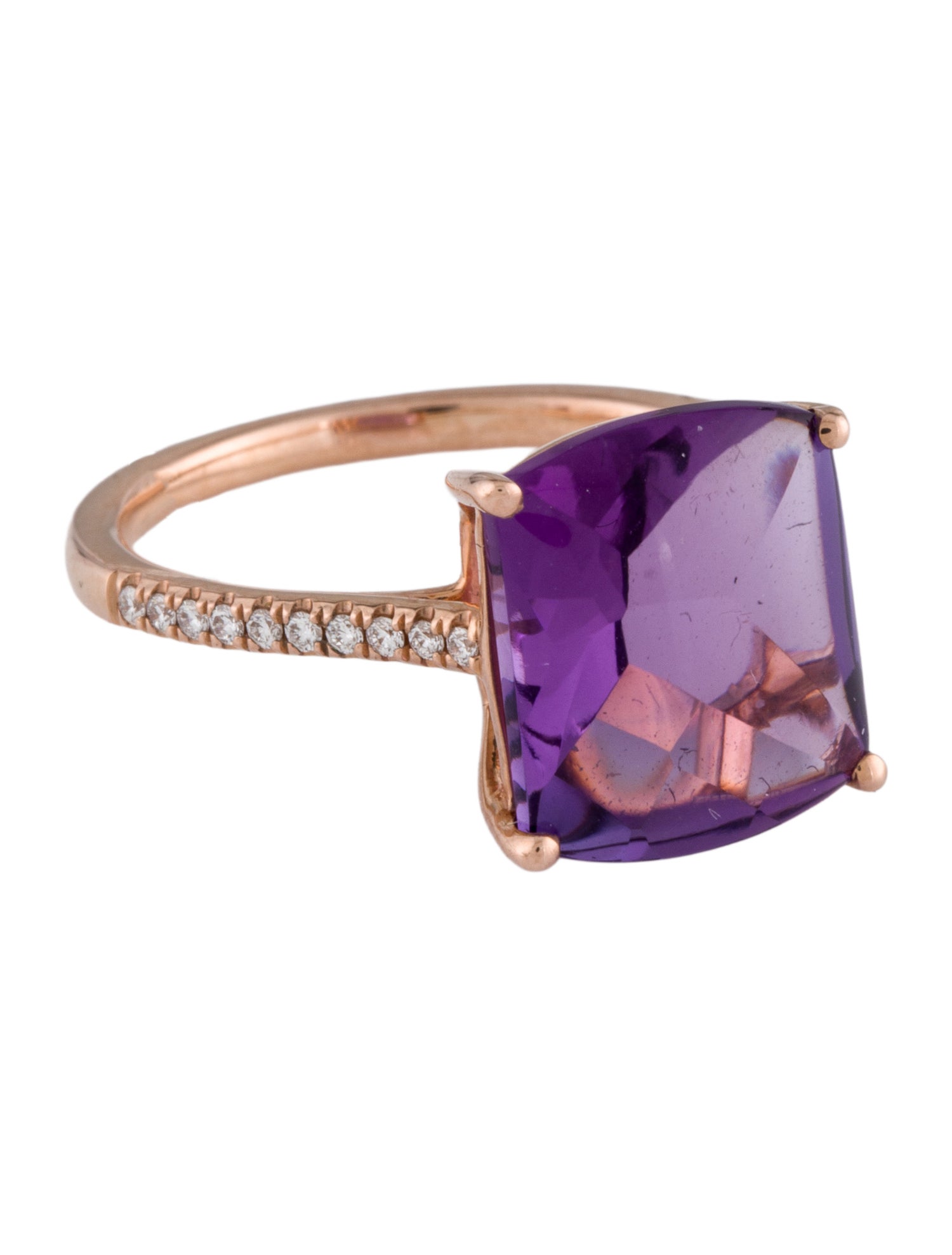 Effy Jewelry Amethyst & Diamond Cocktail Ring