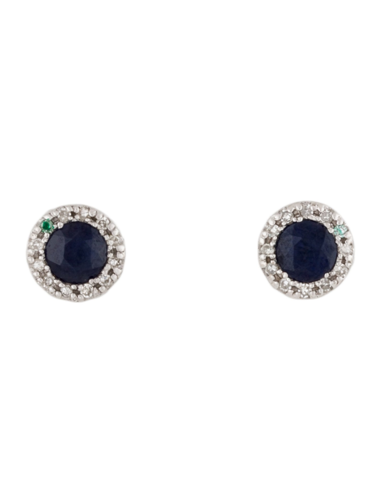 Effy Jewelry 14K Sapphire & Diamond Stud Earrings