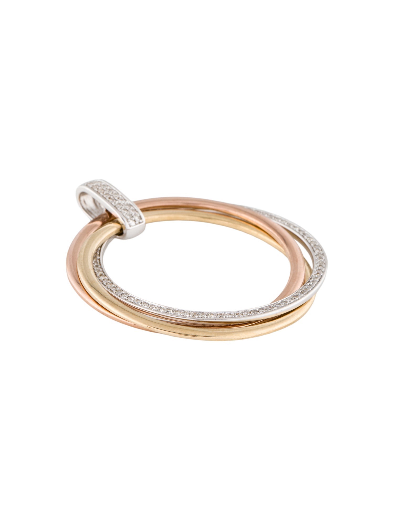 Effy Jewelry 14K Diamond Interlocking Circles Pendant