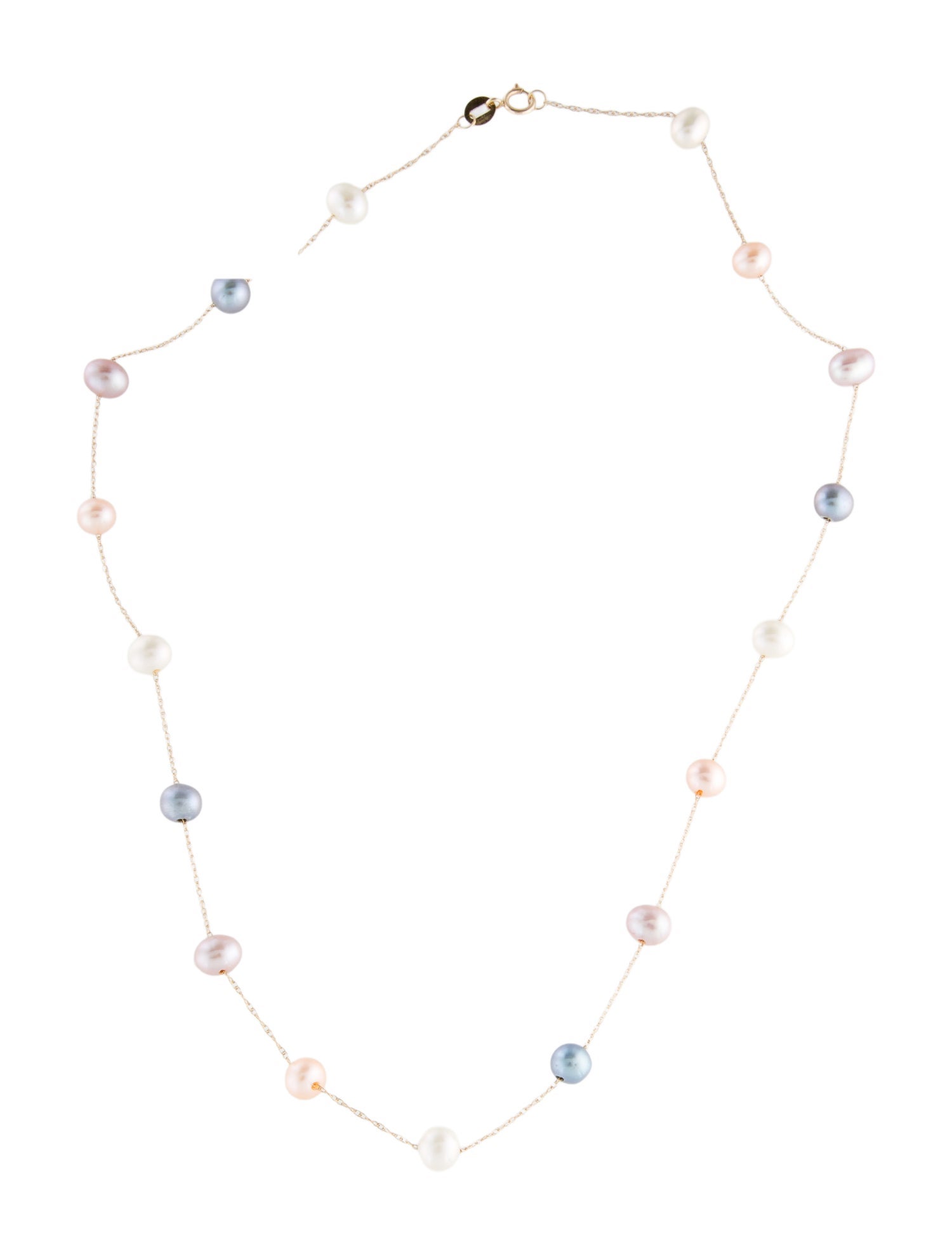 Effy Jewelry 14K Pearl Station Necklace