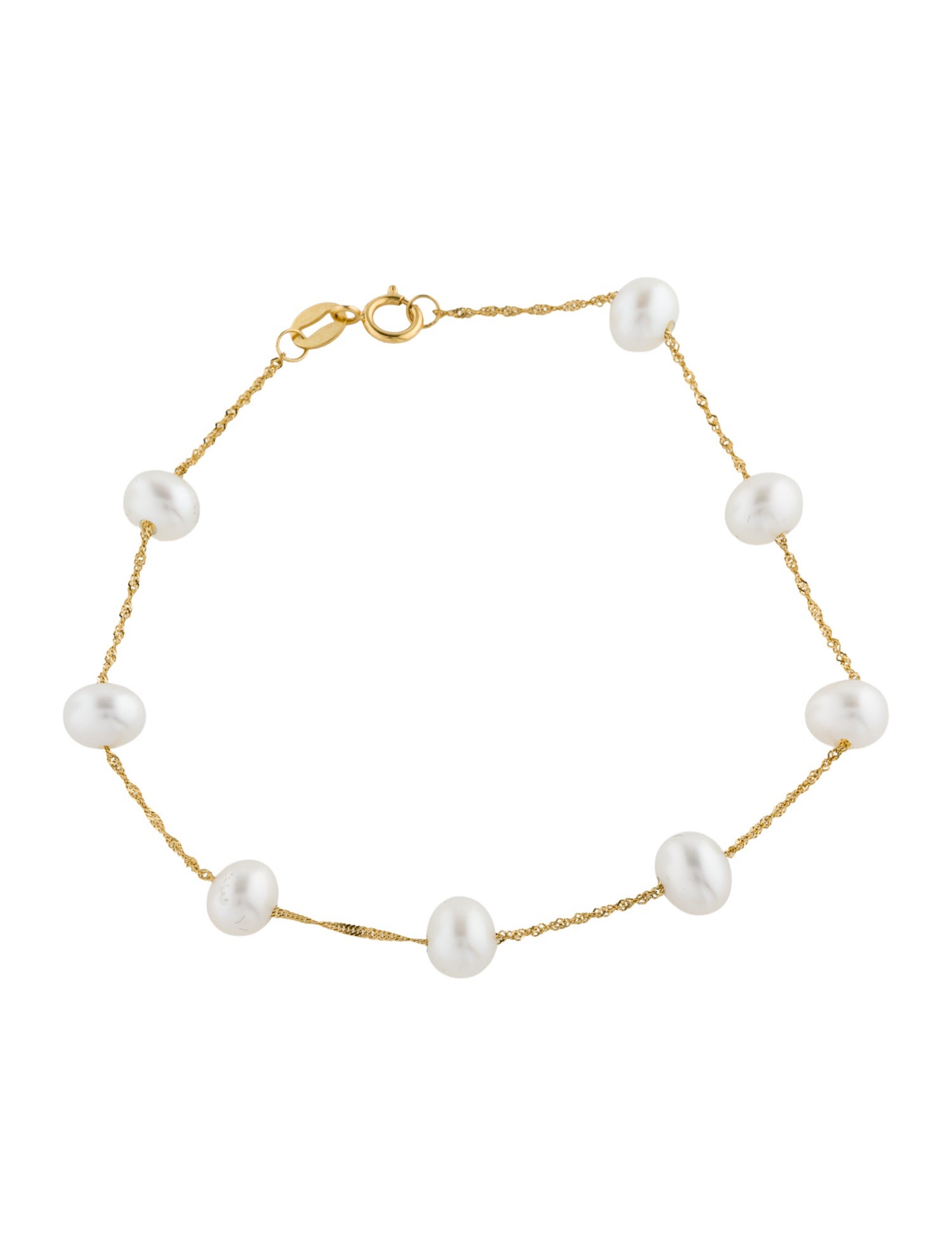 Effy Jewelry 14K Cultured Fresh Water Pearl Station Bracelet