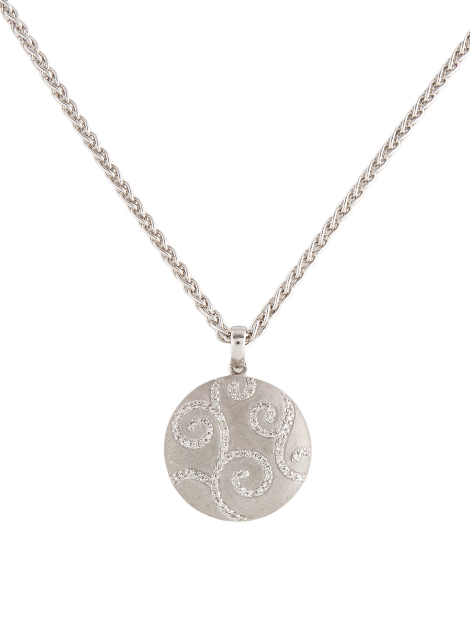 Effy Jewelry Diamond Swirl Pendant Necklace