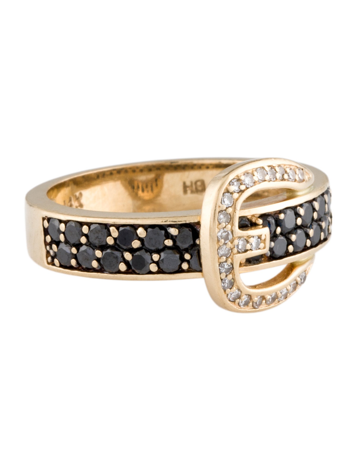 Effy Jewelry 14K Diamond Buckle Band Ring