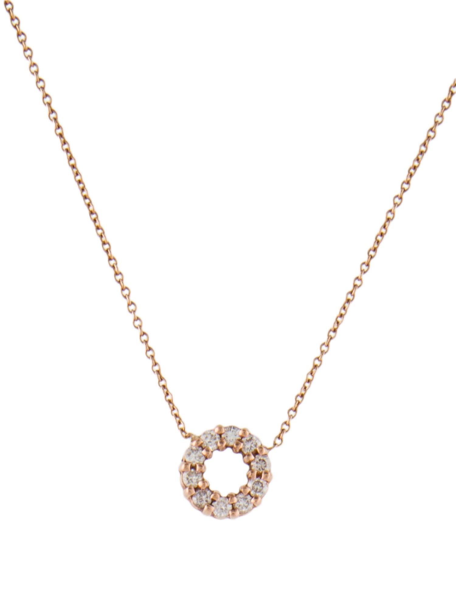 Effy Jewelry 14K Diamond Circle Pendant Necklace
