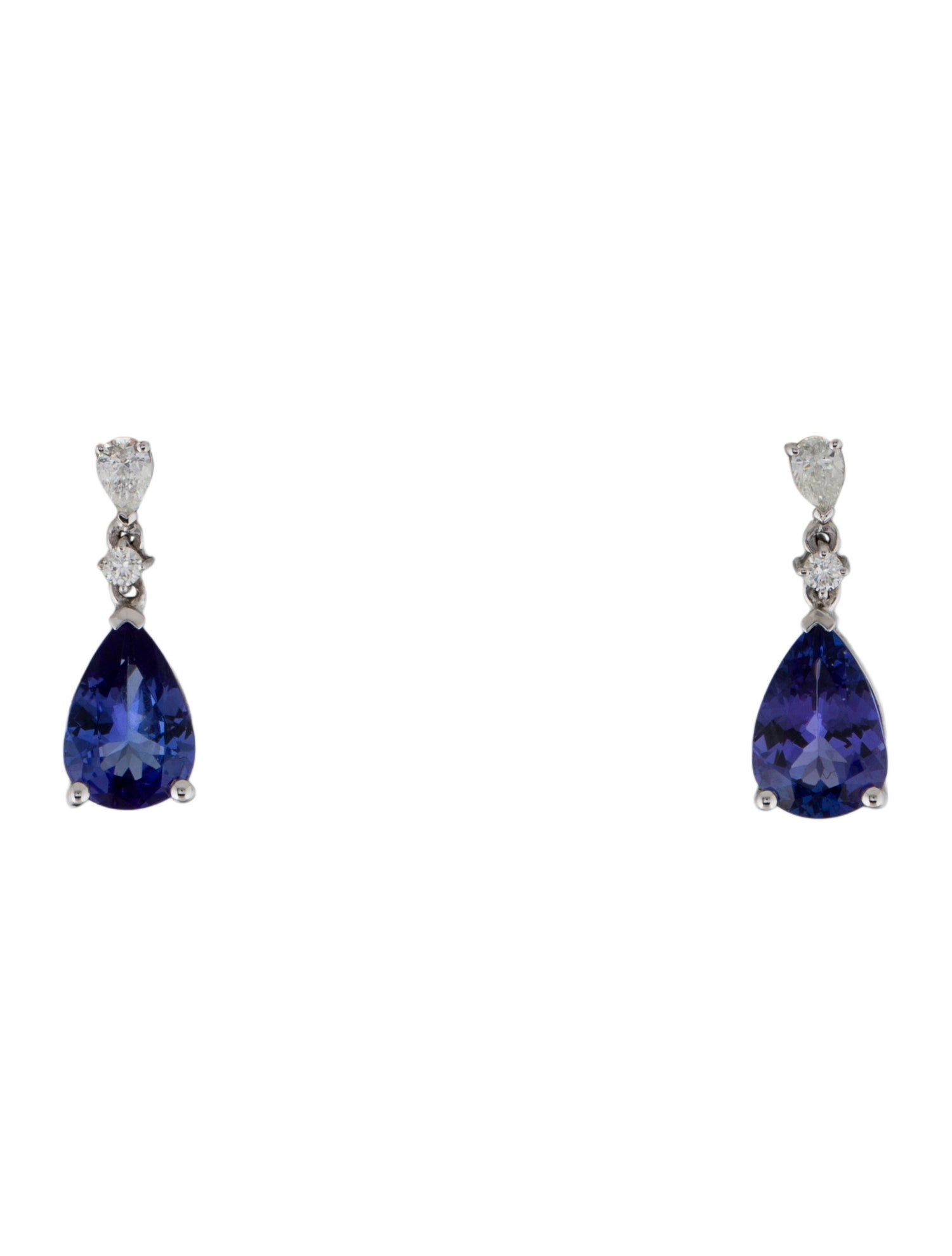 Effy Jewelry 14K 3.52ctw Tanzanite & Diamond Drop Earrings