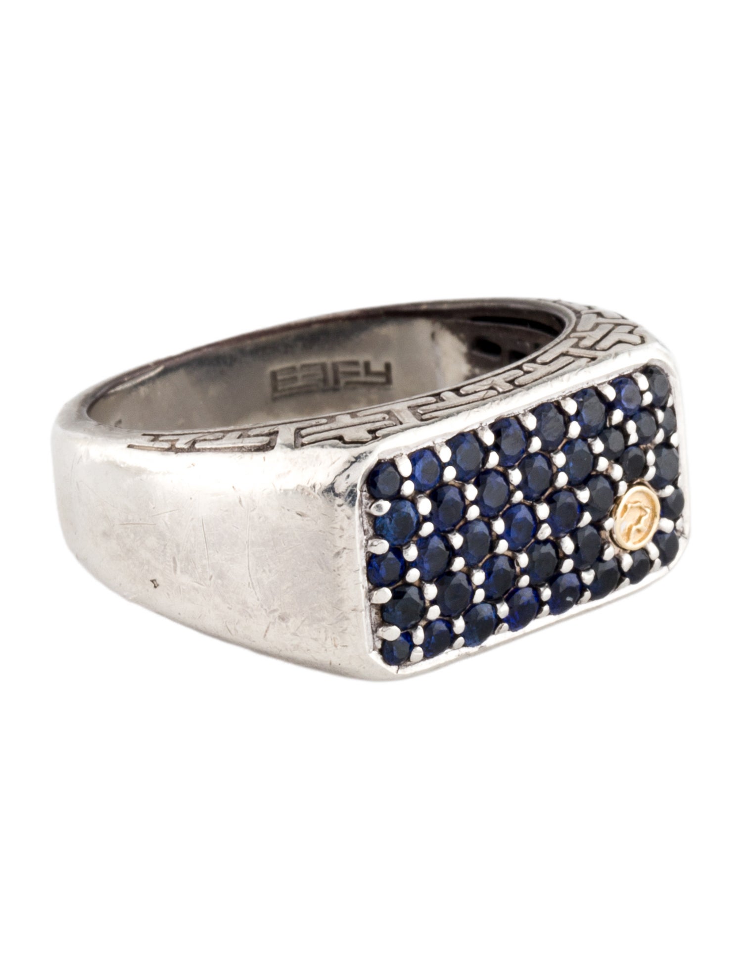 Effy Jewelry Synthetic Sapphire Signet Ring