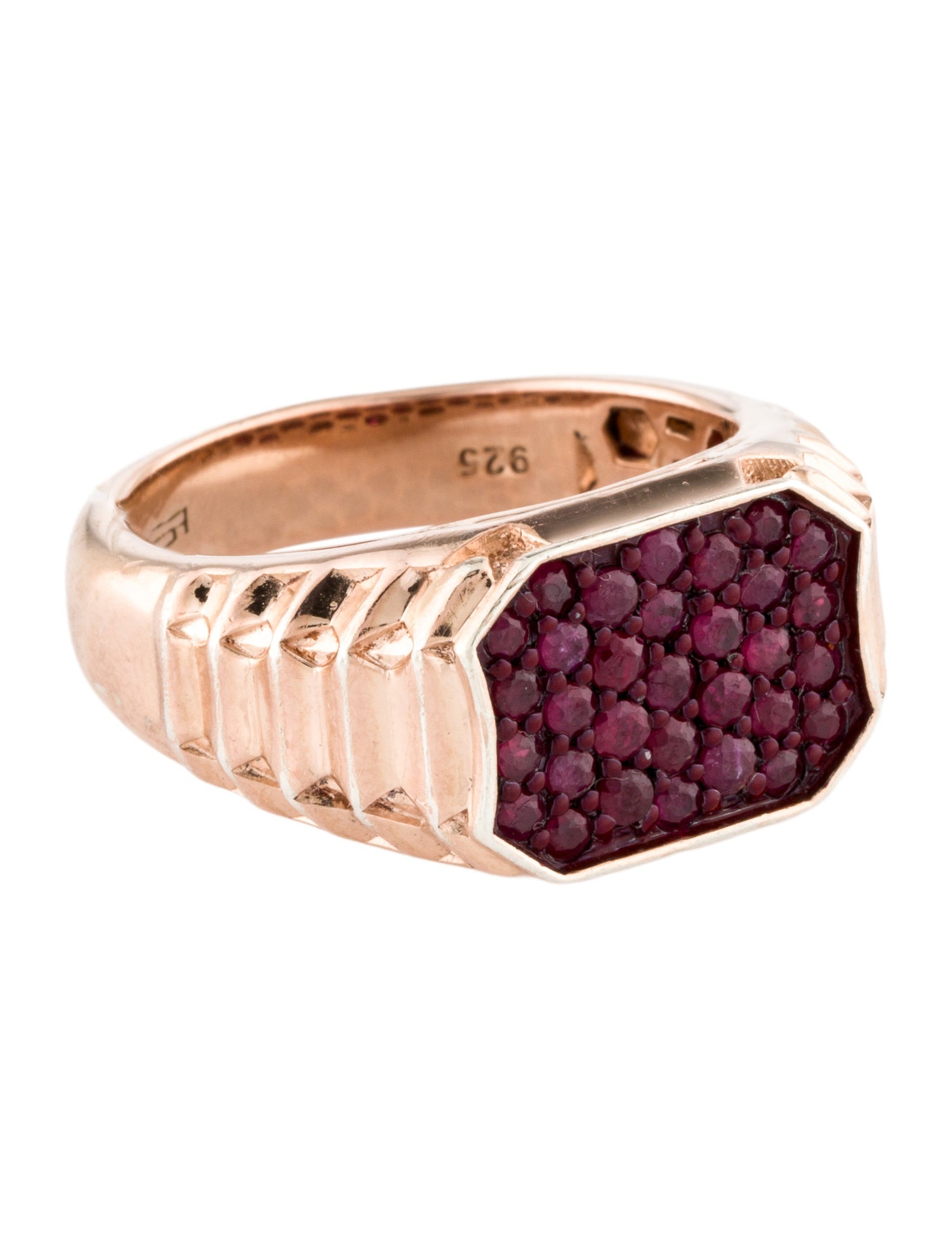 Effy Jewelry Ruby Cluster Signet Ring