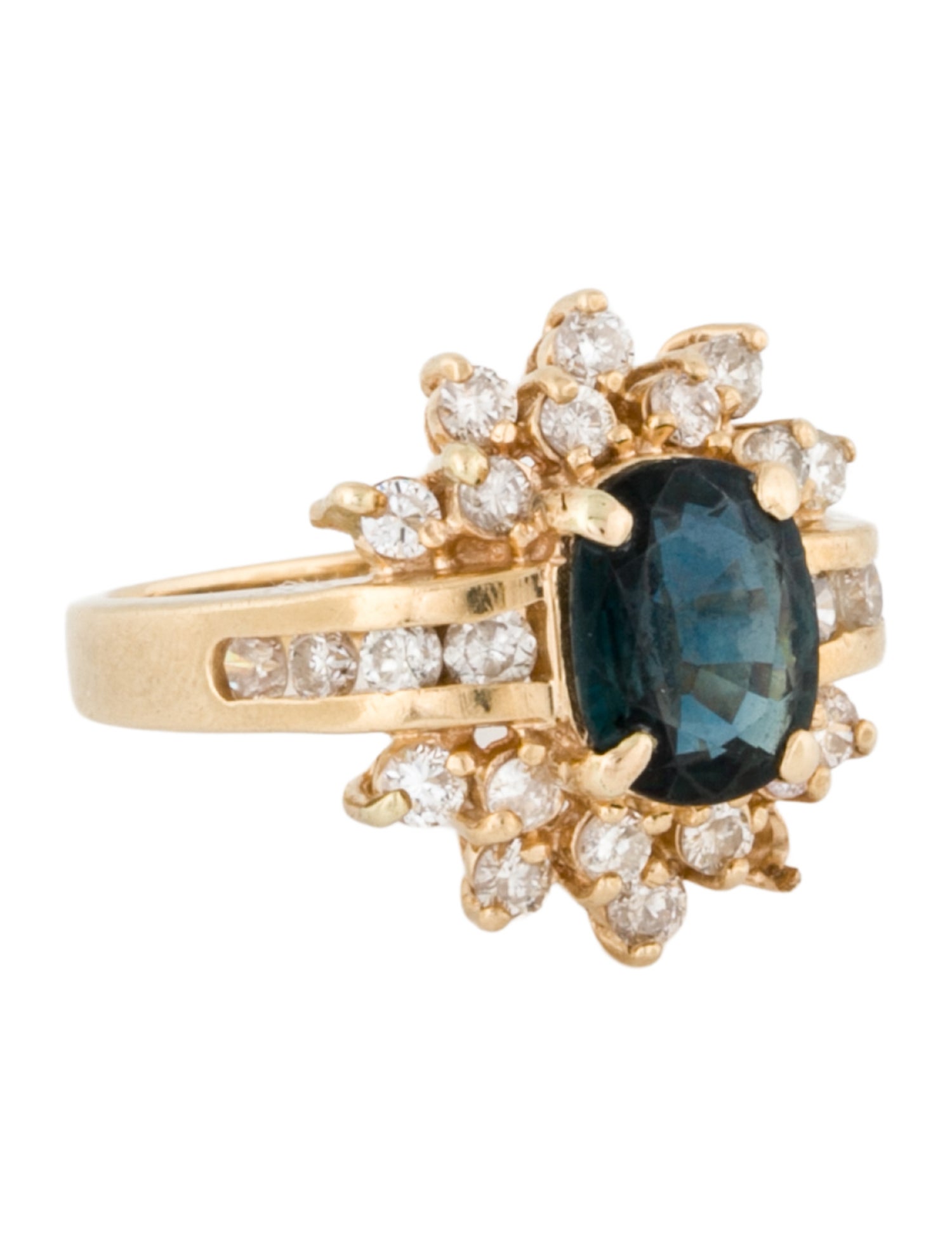 Effy Jewelry 14K 1.67ct Sapphire & Diamond Cocktail Ring
