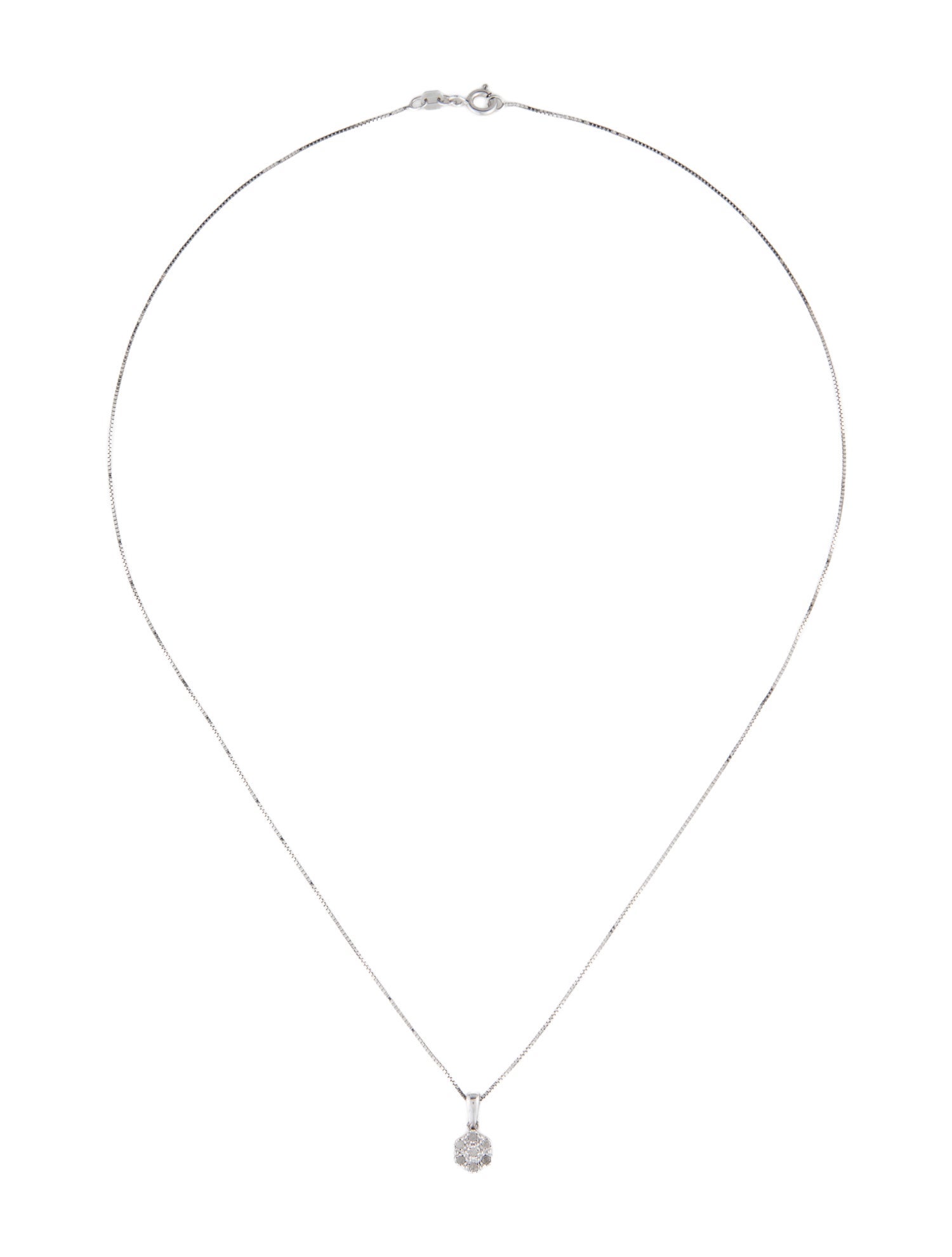 Effy Jewelry Diamond Flower Cluster Pendant Necklace