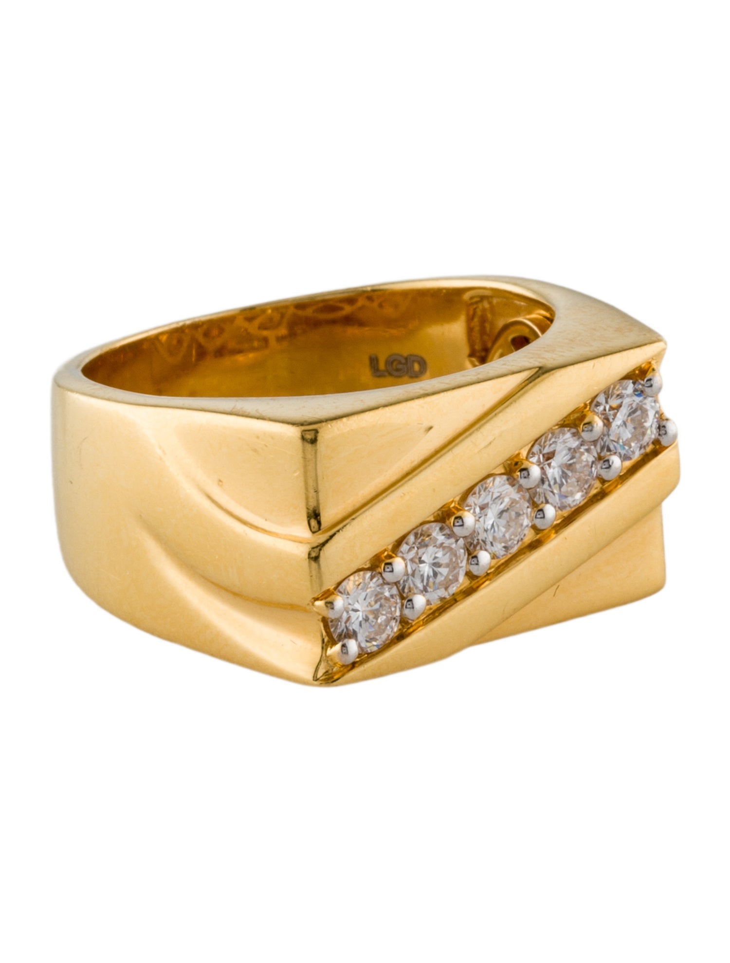 Effy Jewelry Lab-Grown Diamond Signet Ring