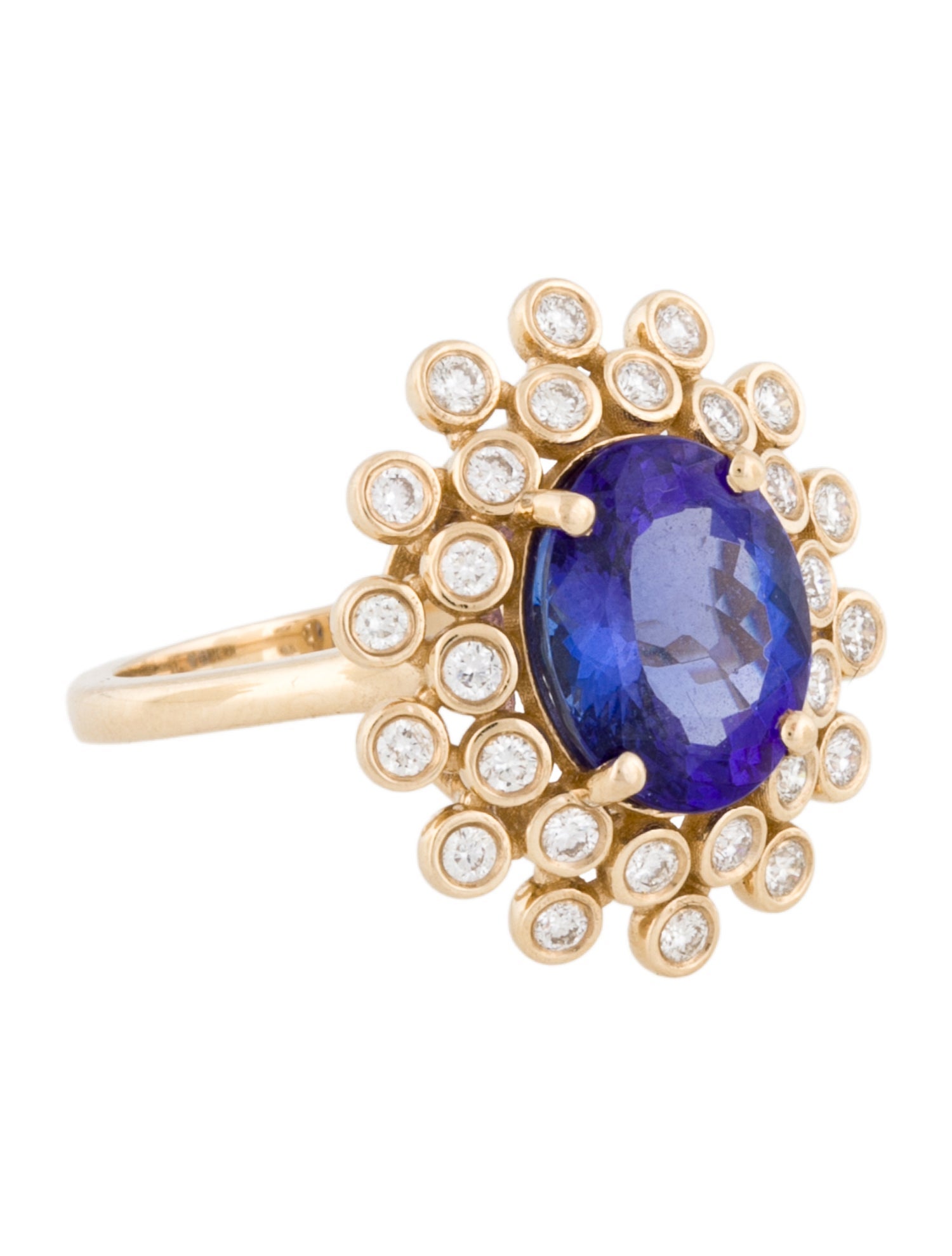Effy Jewelry 14K Tanzanite & Diamond Cocktail Ring