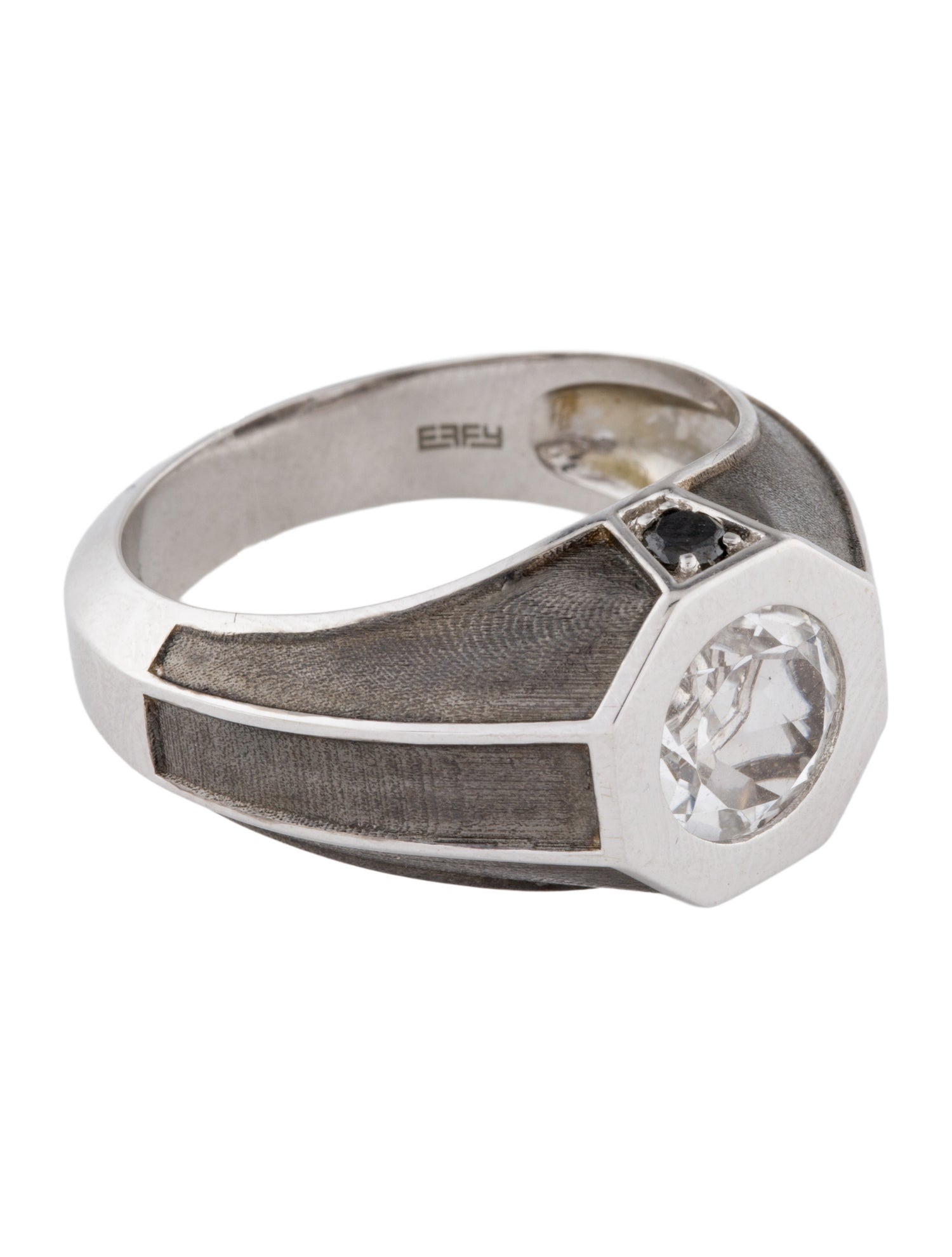 Effy Jewelry 14K 2.04ct Topaz & Diamond Signet Ring