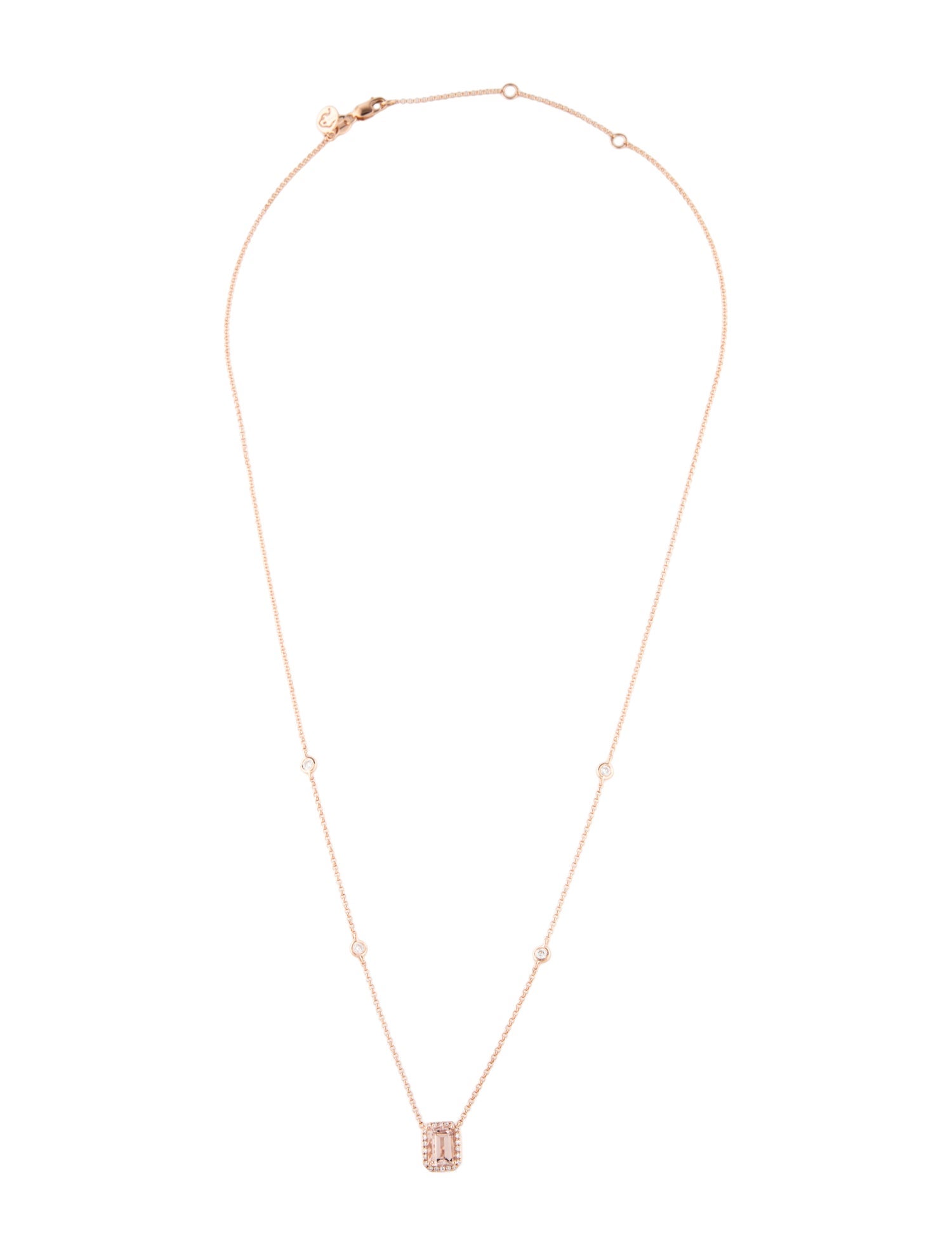 Effy Jewelry 14K Morganite & Diamond Pendant Necklace