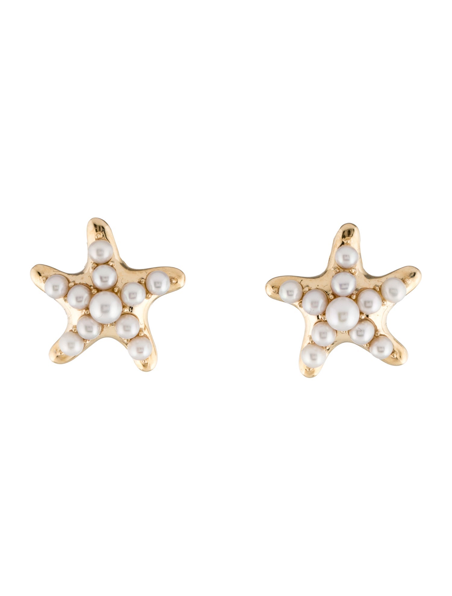 Effy Jewelry 14K Pearl Starfish Stud Earrings
