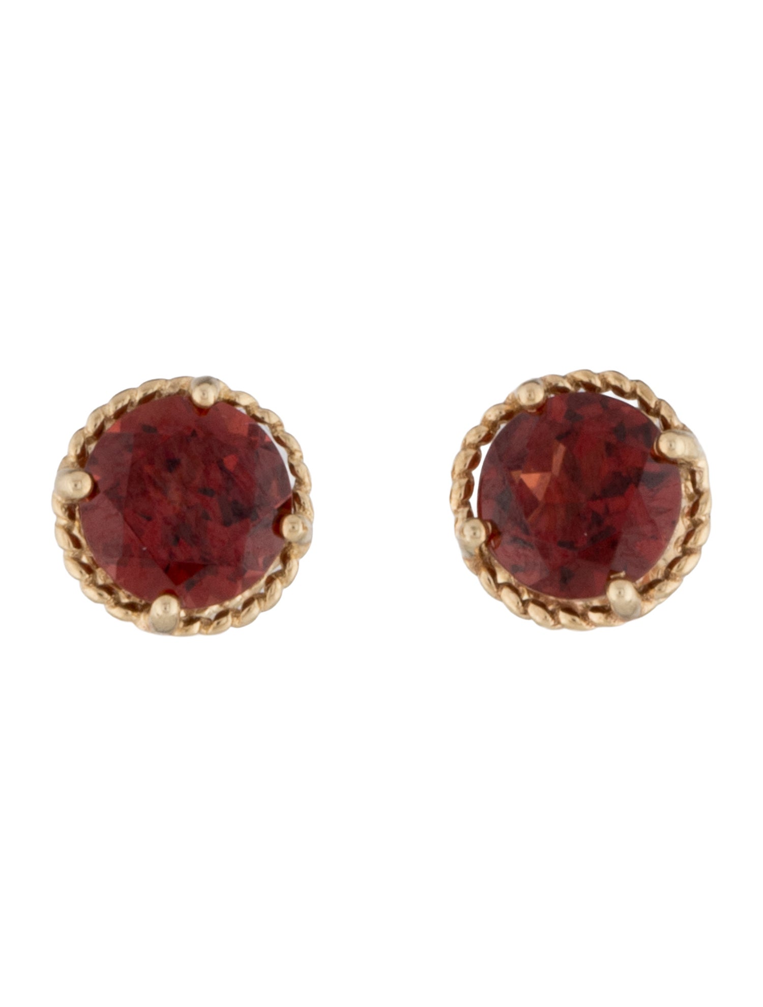 Effy Jewelry 14K 2.30ctw Garnet Stud Earrings