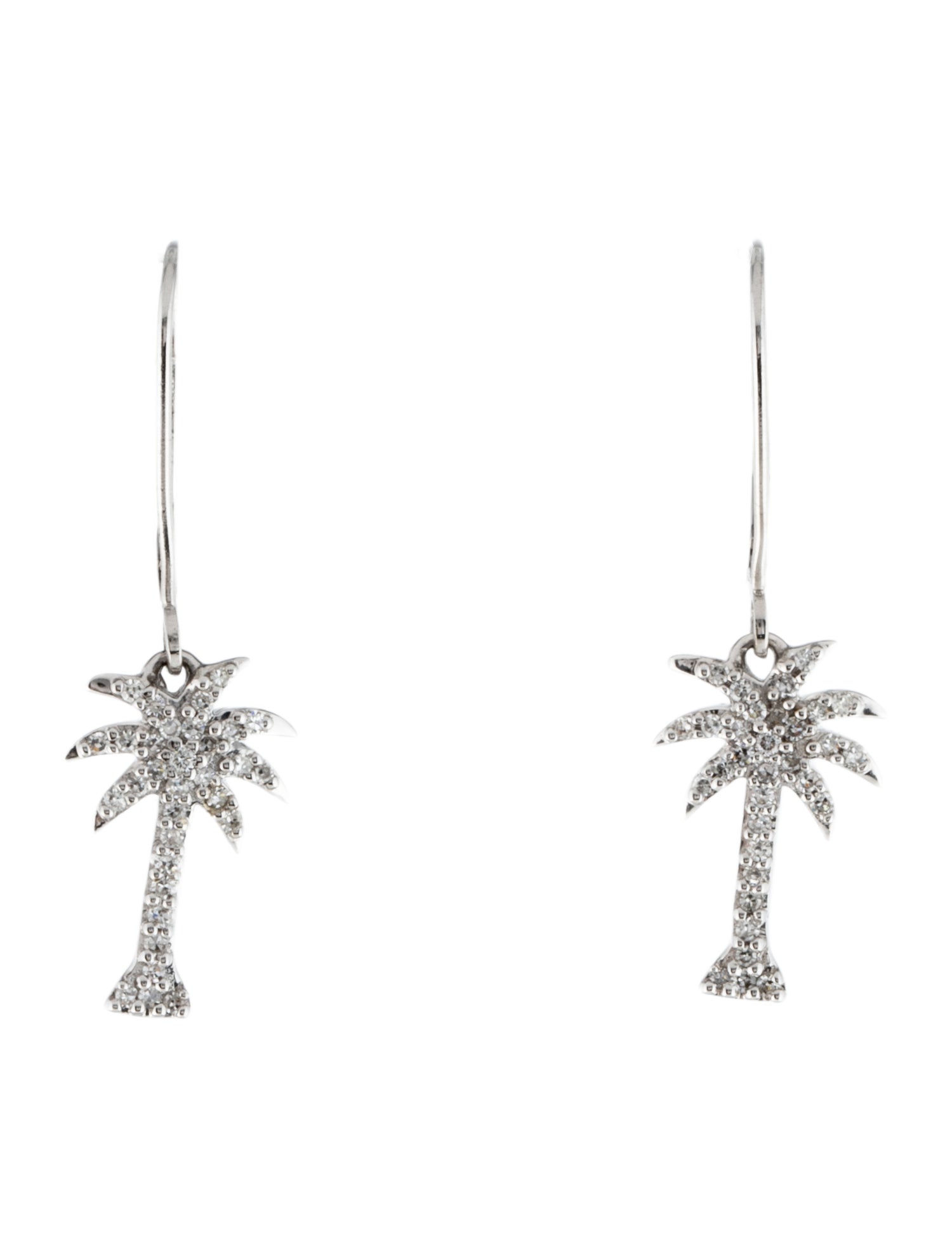 Effy Jewelry 14K Diamond Palm Tree Earrings