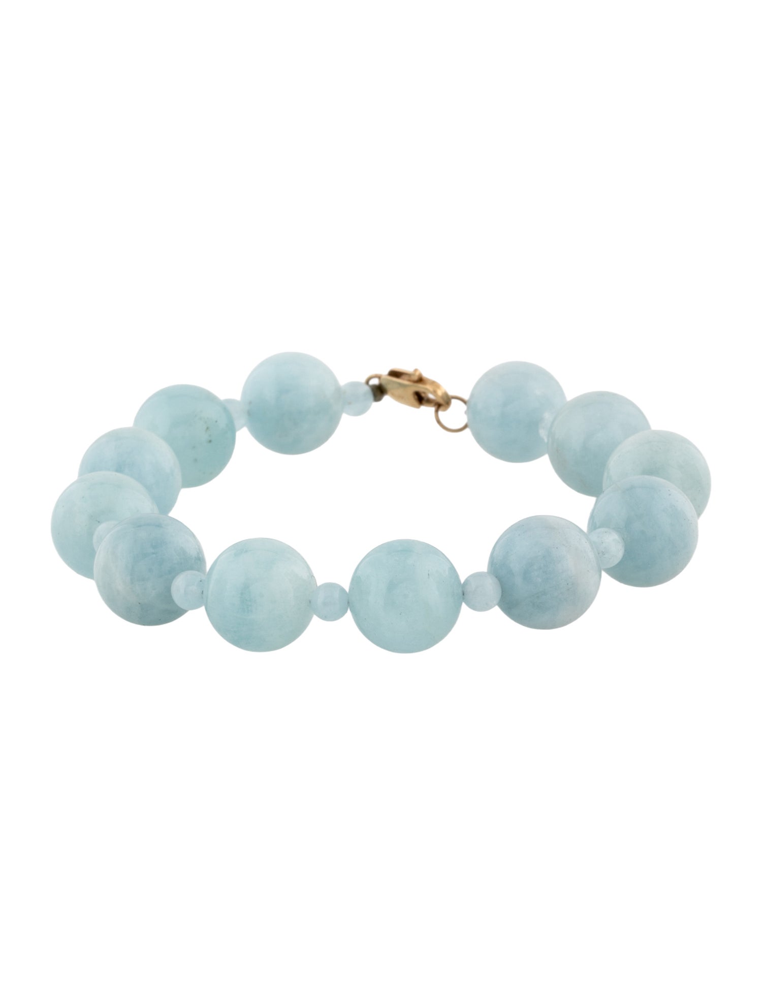 Effy Jewelry 14K Aquamarine Bead Bracelet