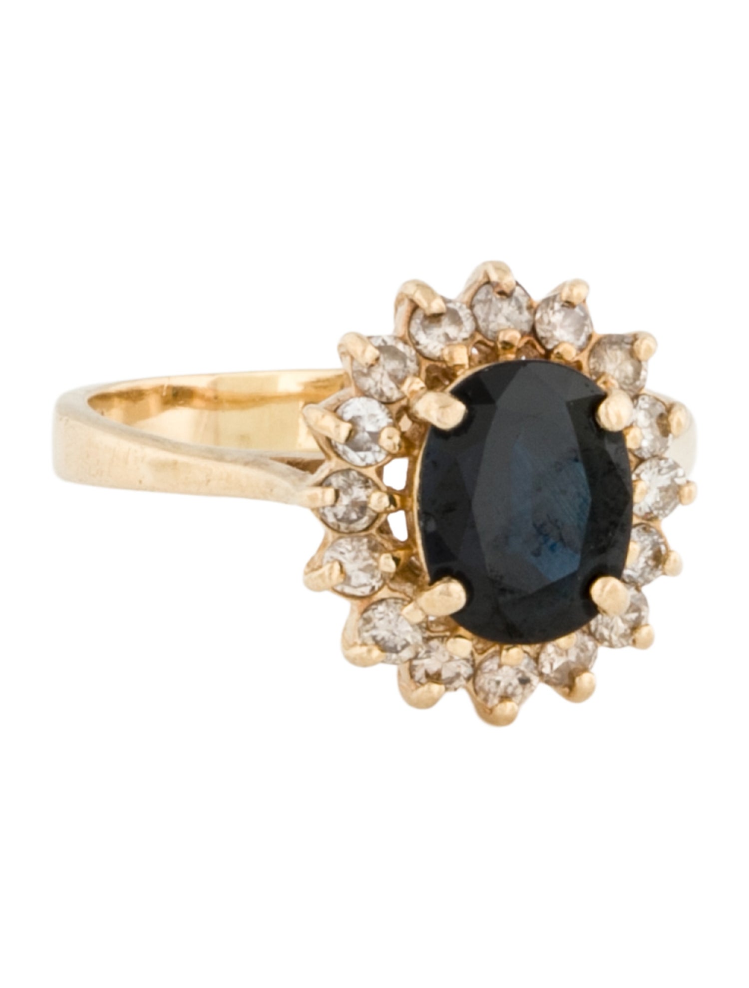Effy Jewelry 14K 2.32ctw Sapphire & Diamond Cocktail Ring