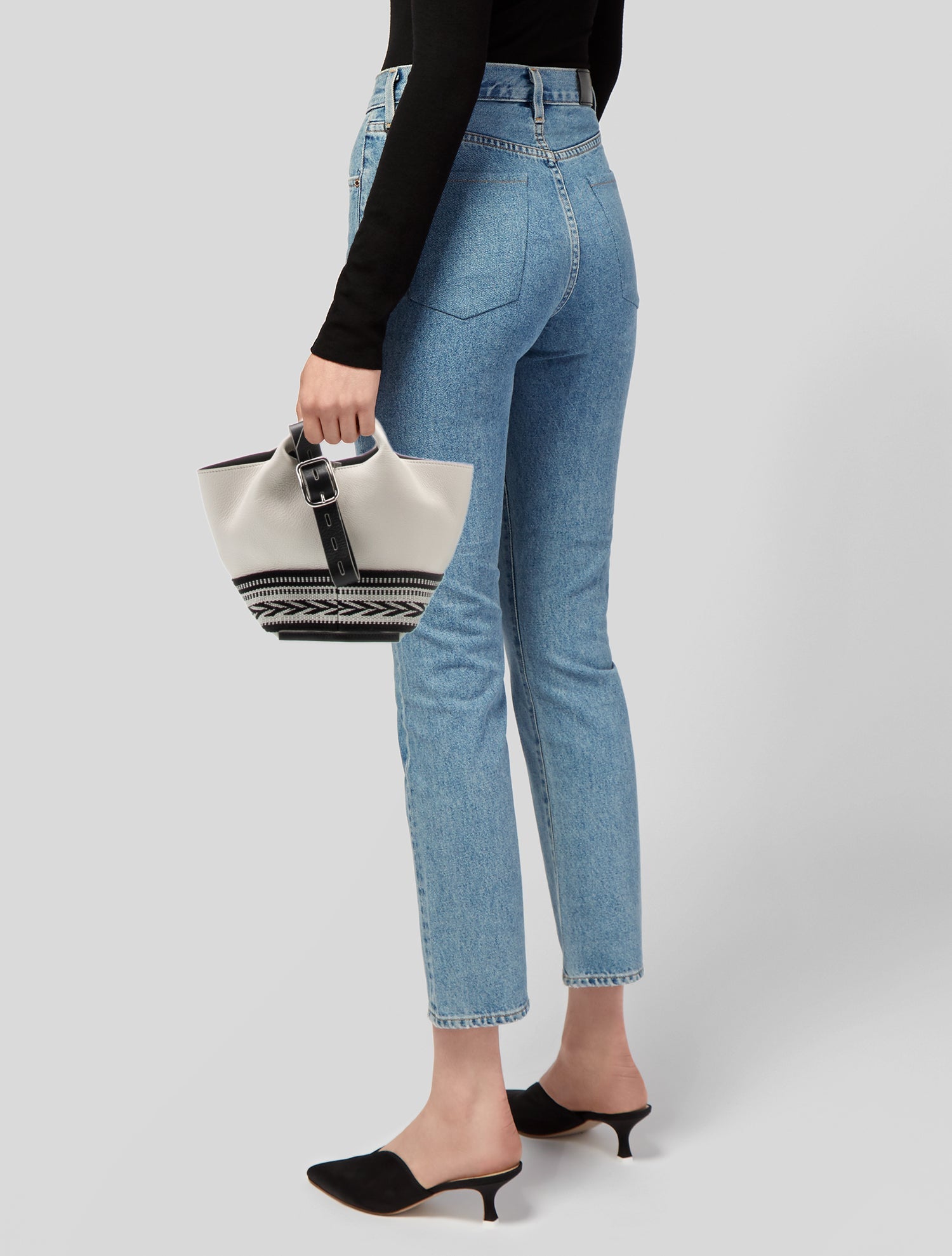 Elena Ghisellini Leather Top Handle Bag