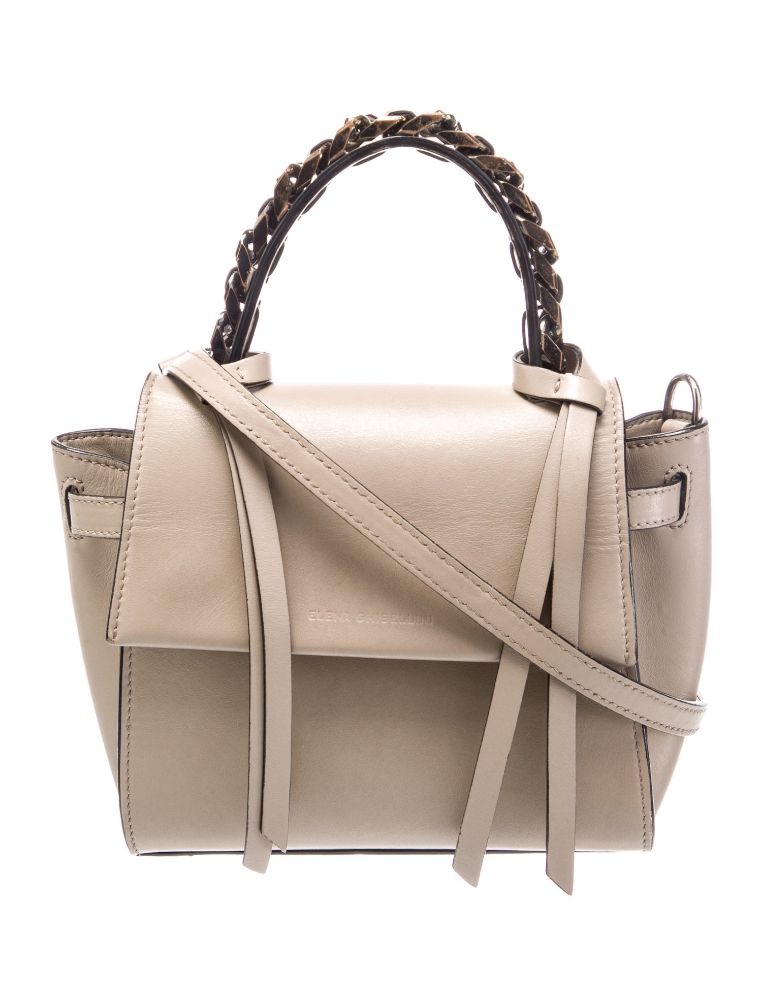 Elena Ghisellini Leather Shoulder Bag