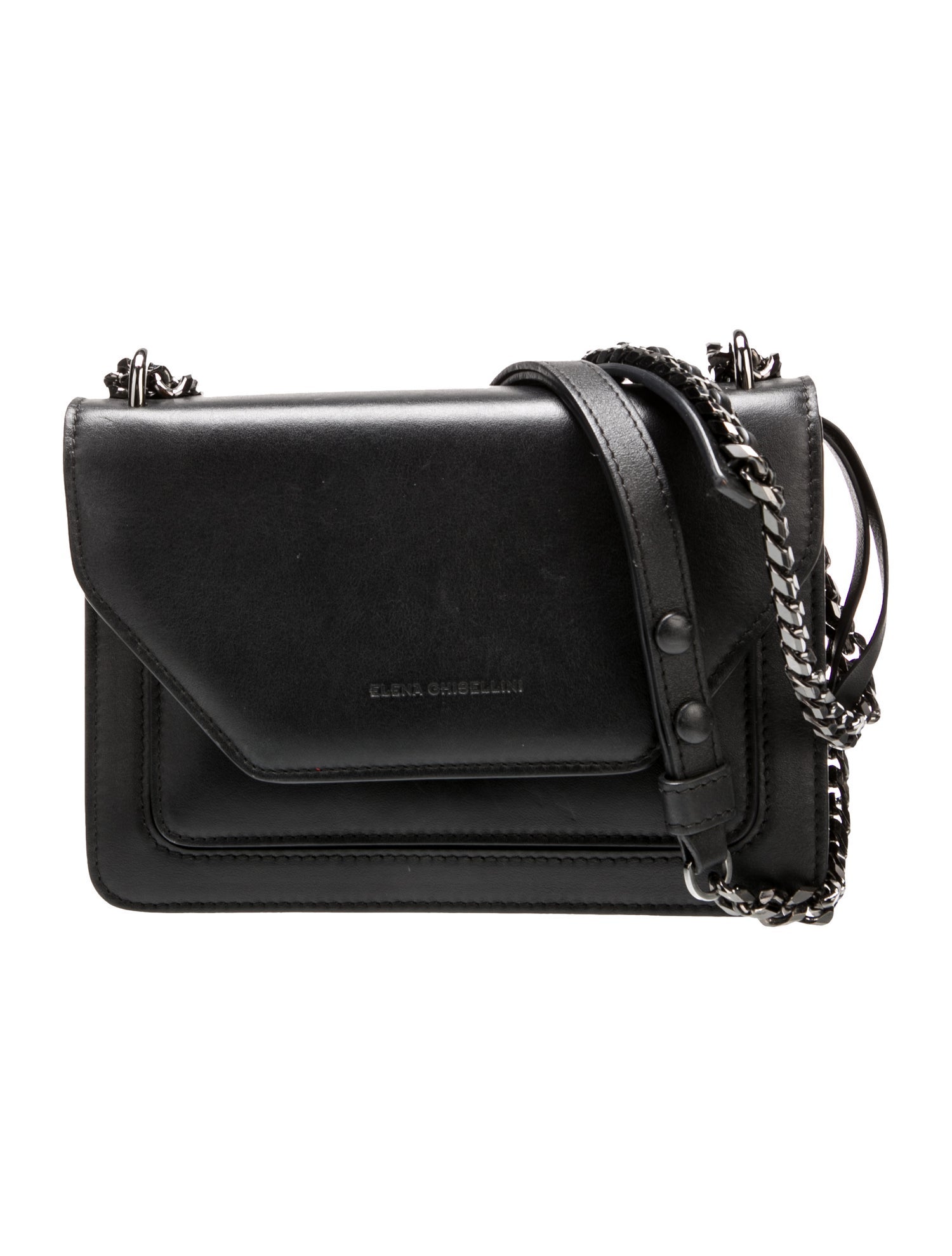 Elena Ghisellini Leather Crossbody Bag