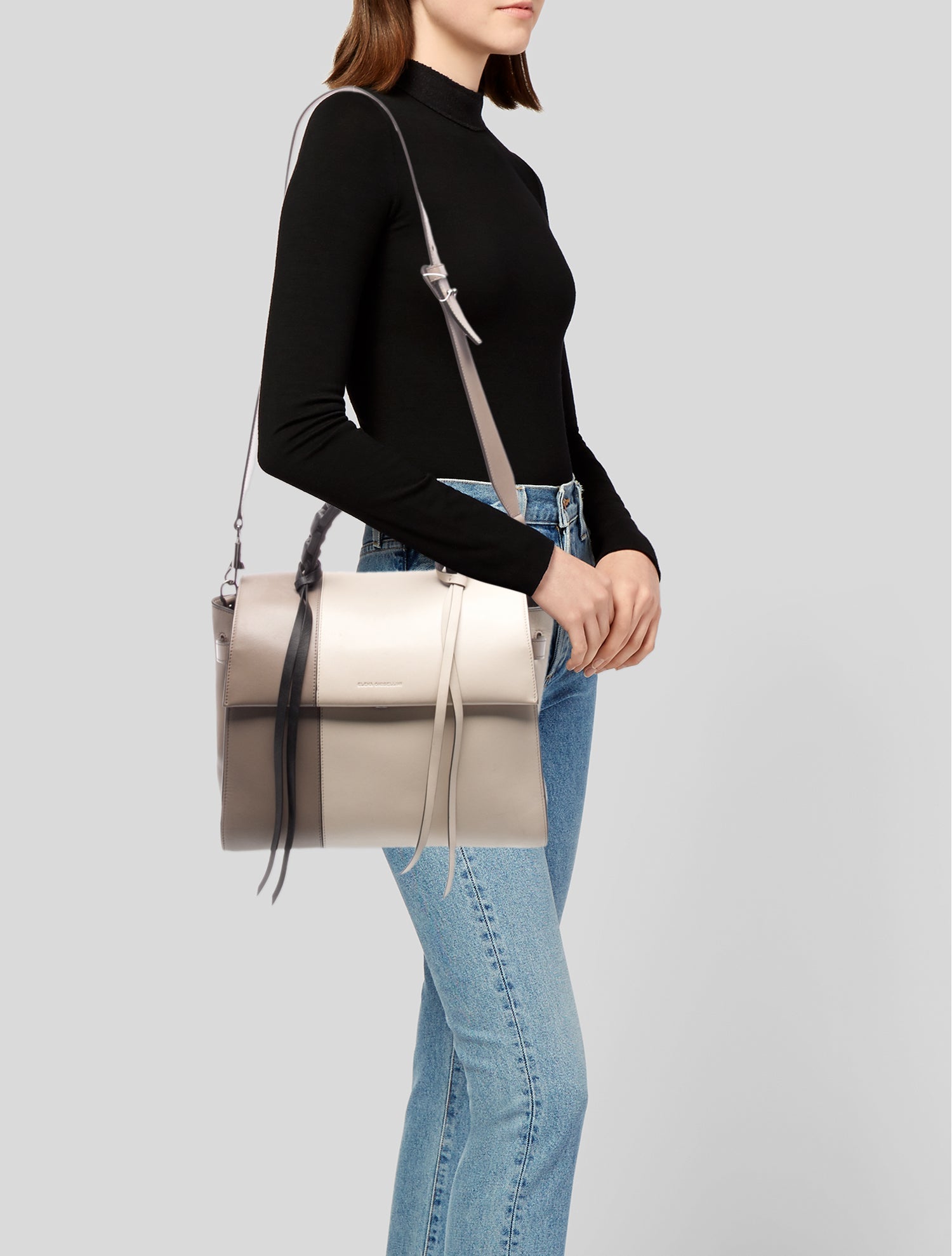 Elena Ghisellini Leather Top Handle Bag