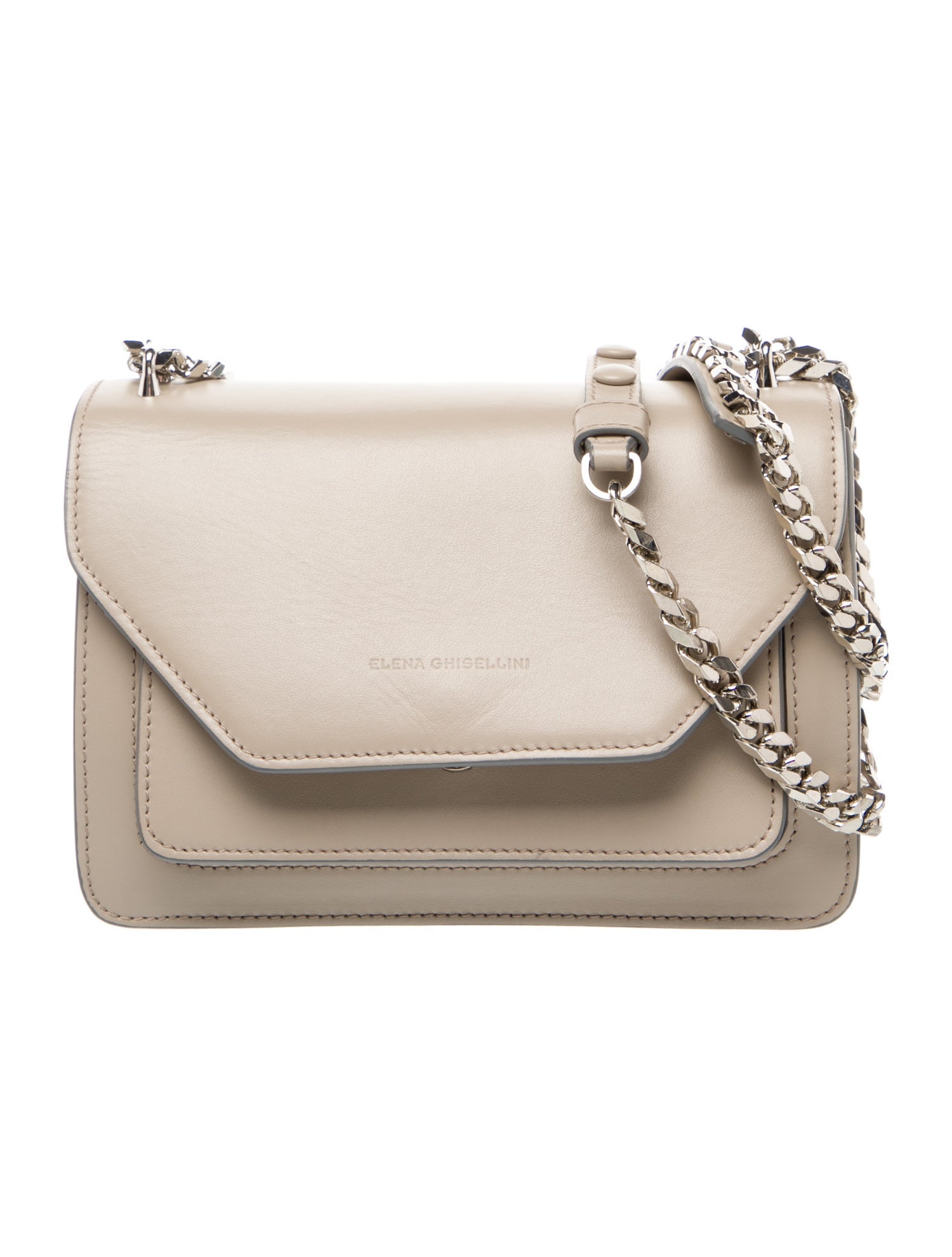 Elena Ghisellini Leather Top Handle Bag