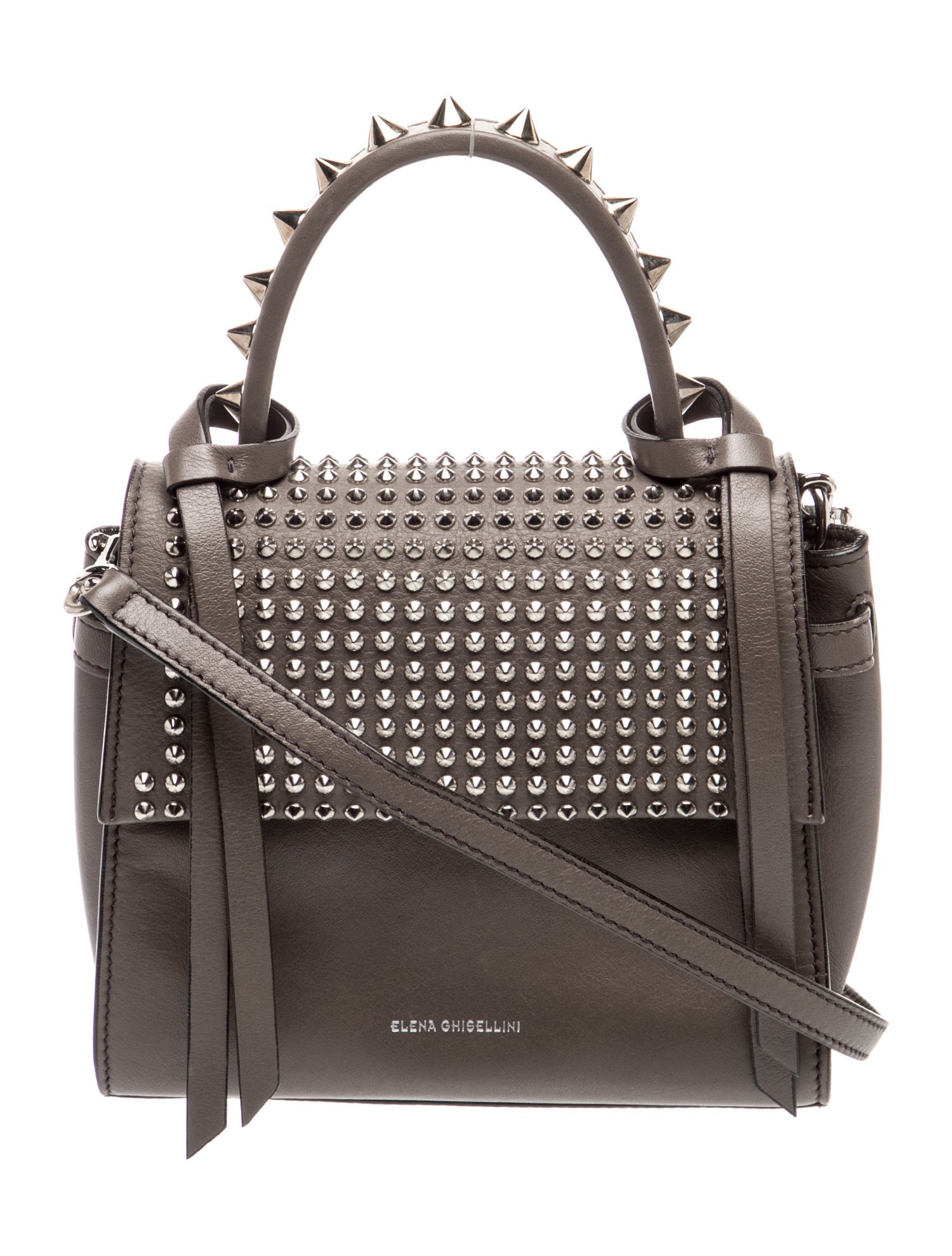 Elena Ghisellini Leather Top Handle Bag