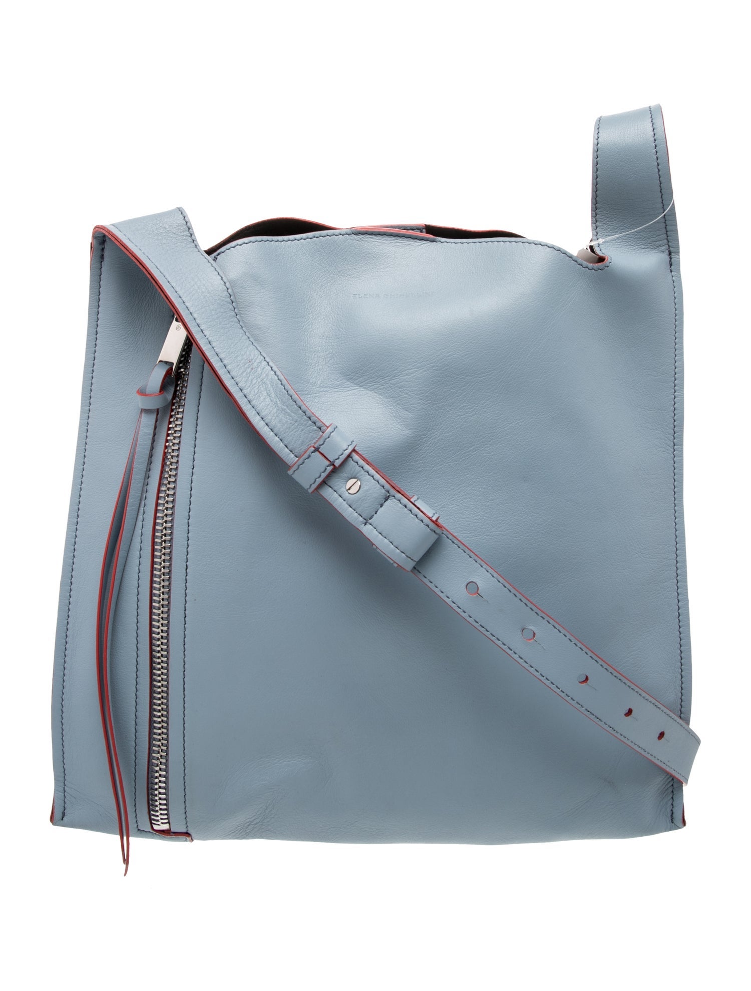 Elena Ghisellini Leather Messenger Bag