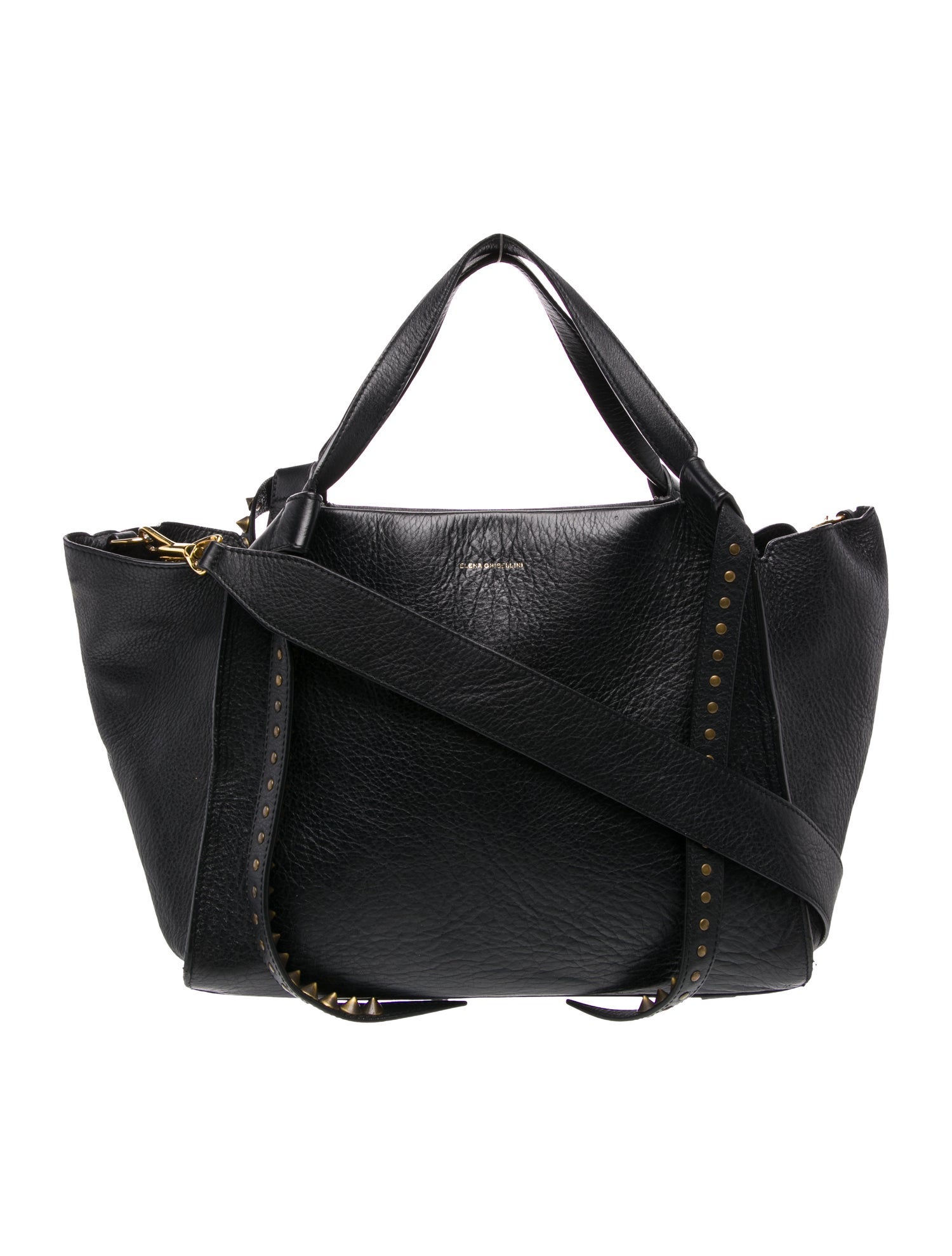 Elena Ghisellini Leather Top Handle Bag