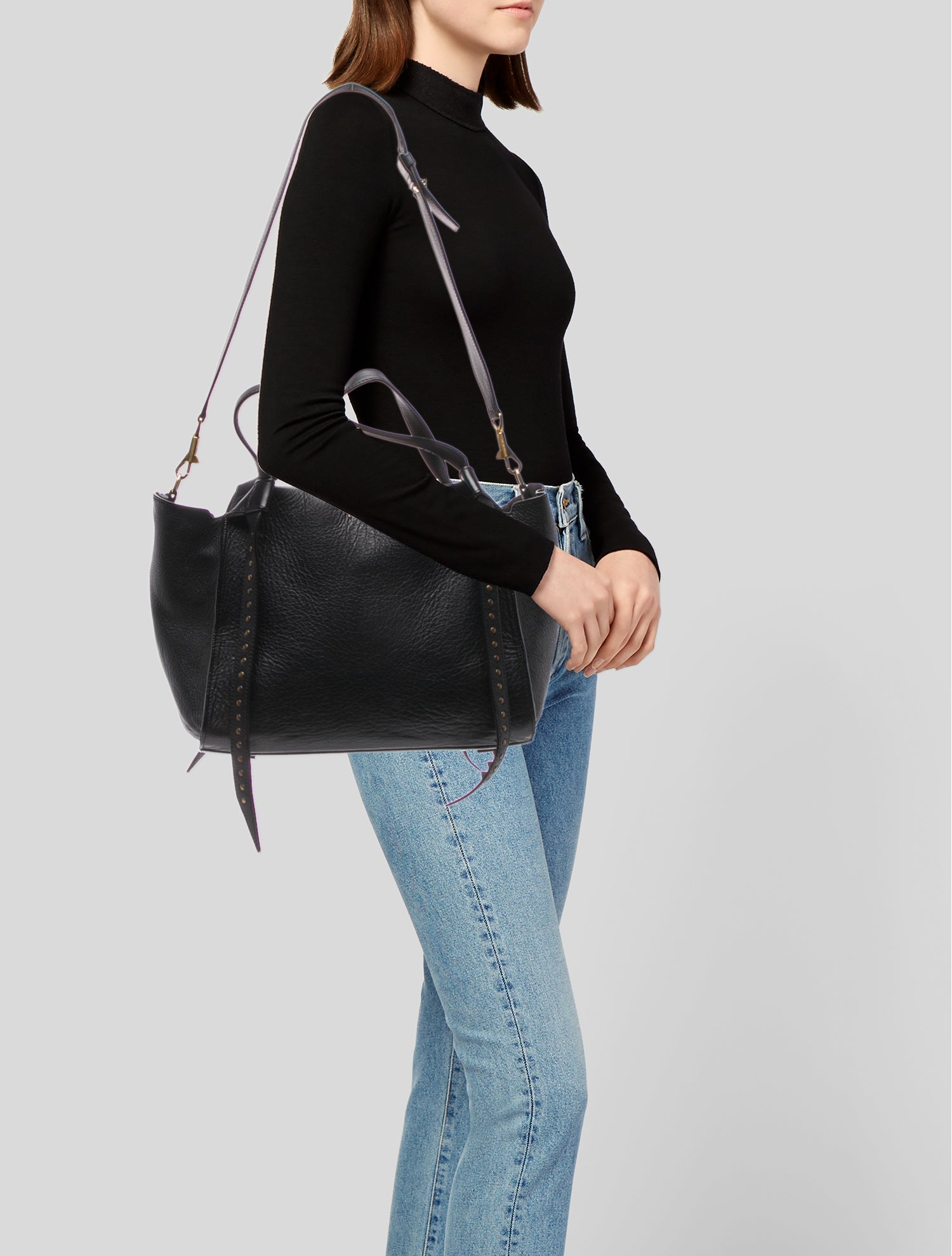 Elena Ghisellini Leather Top Handle Bag