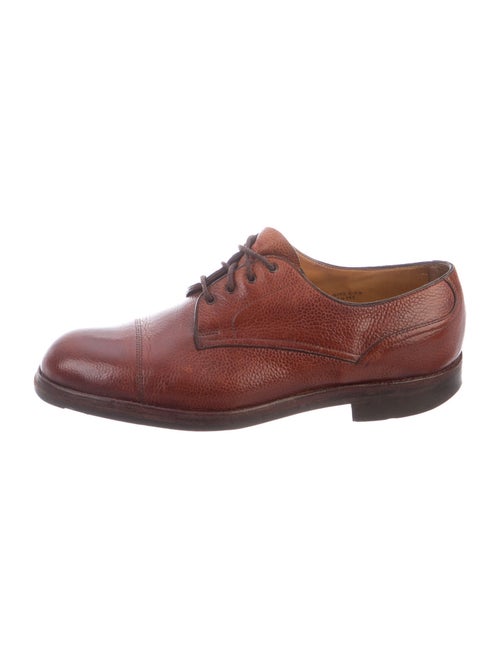 Edward Green Leather Oxfords Green